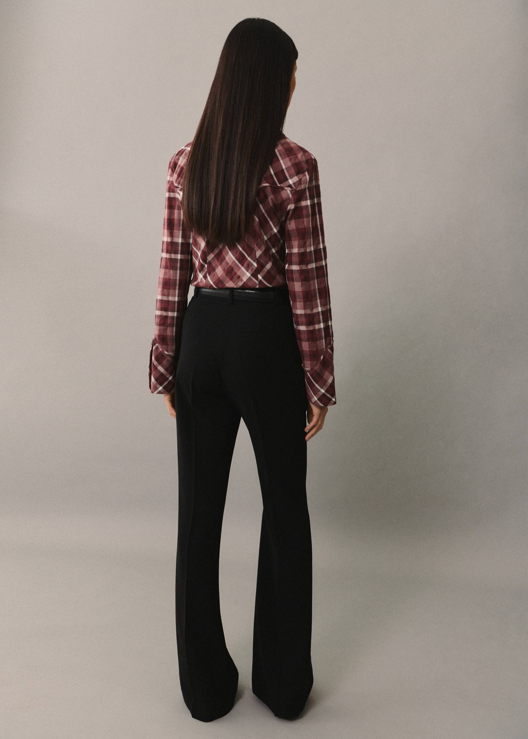 Camisa algodón cuadros - Reverso del artículo