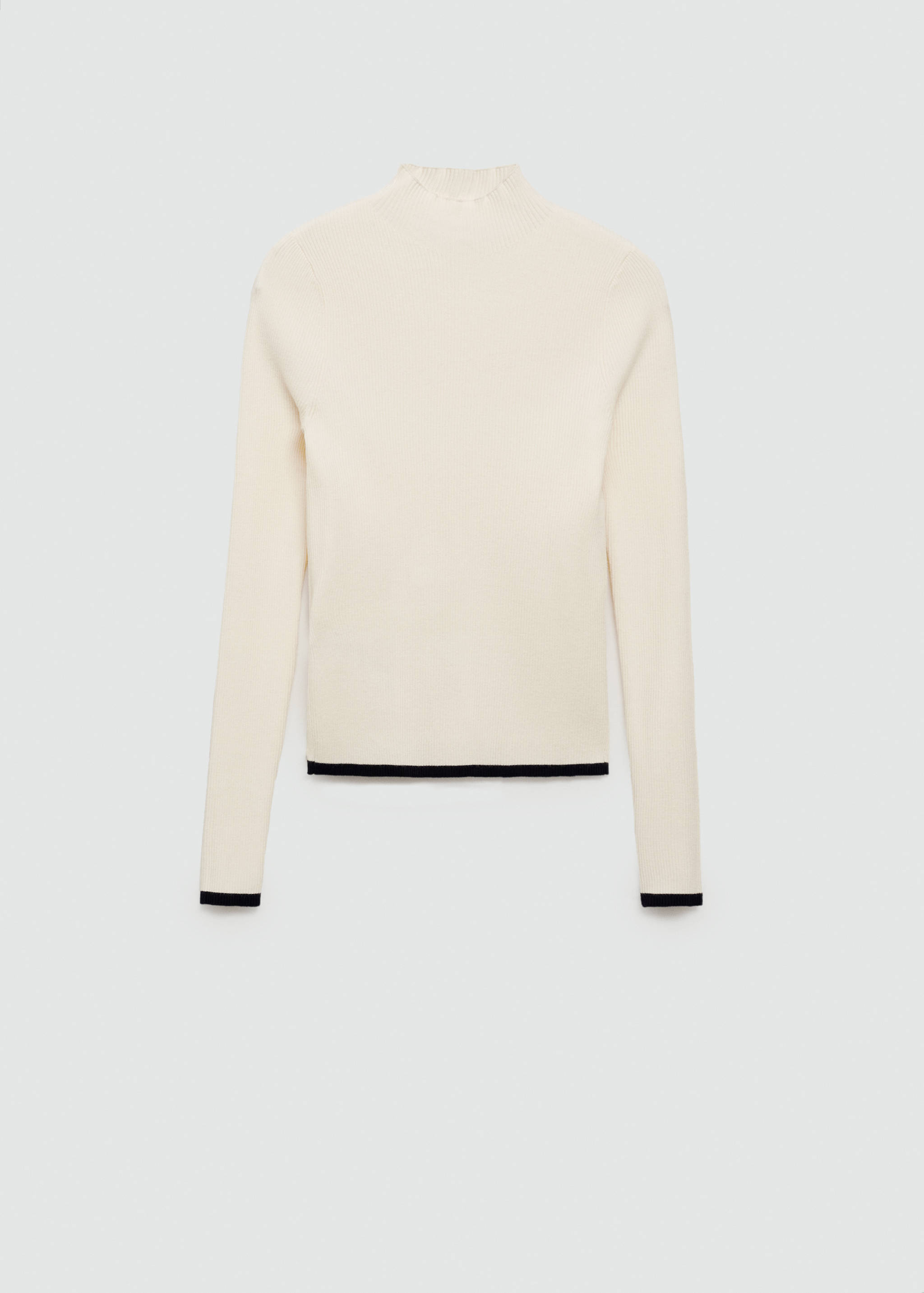 Pull-over côtelé col montant - Article sans modèle