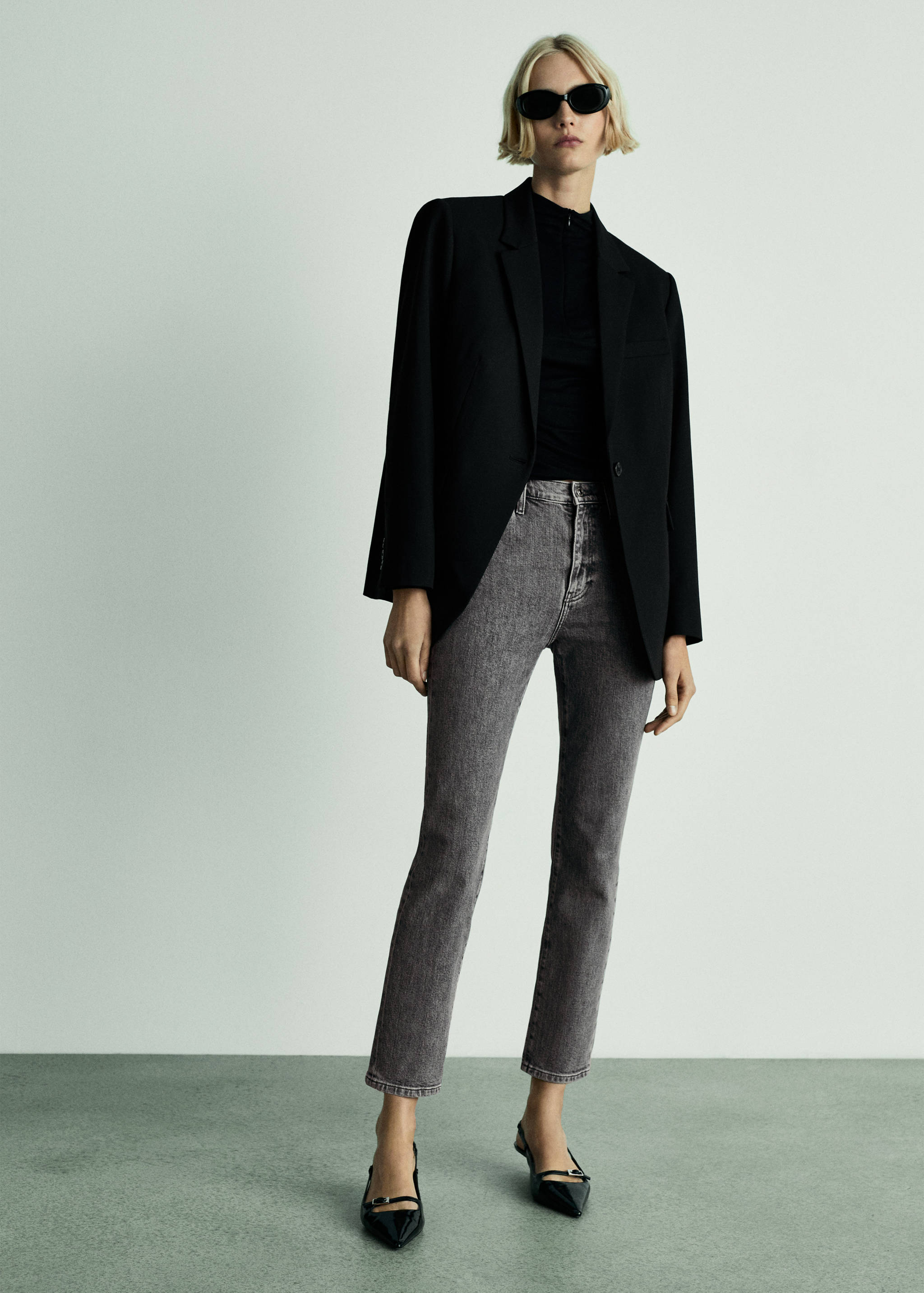 Claudia slim-fit cropped jeans - General plane