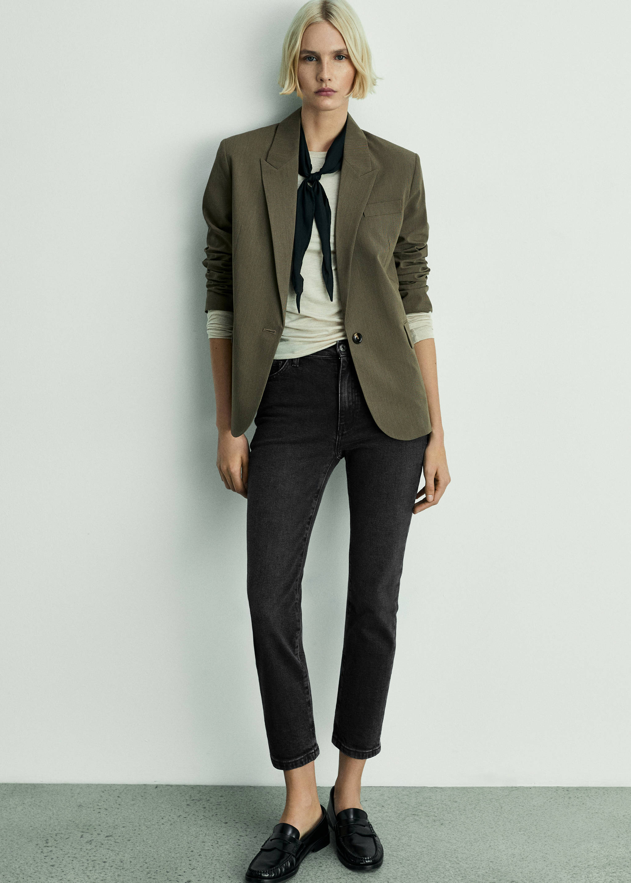 Claudia slim-fit cropped jeans - General plane