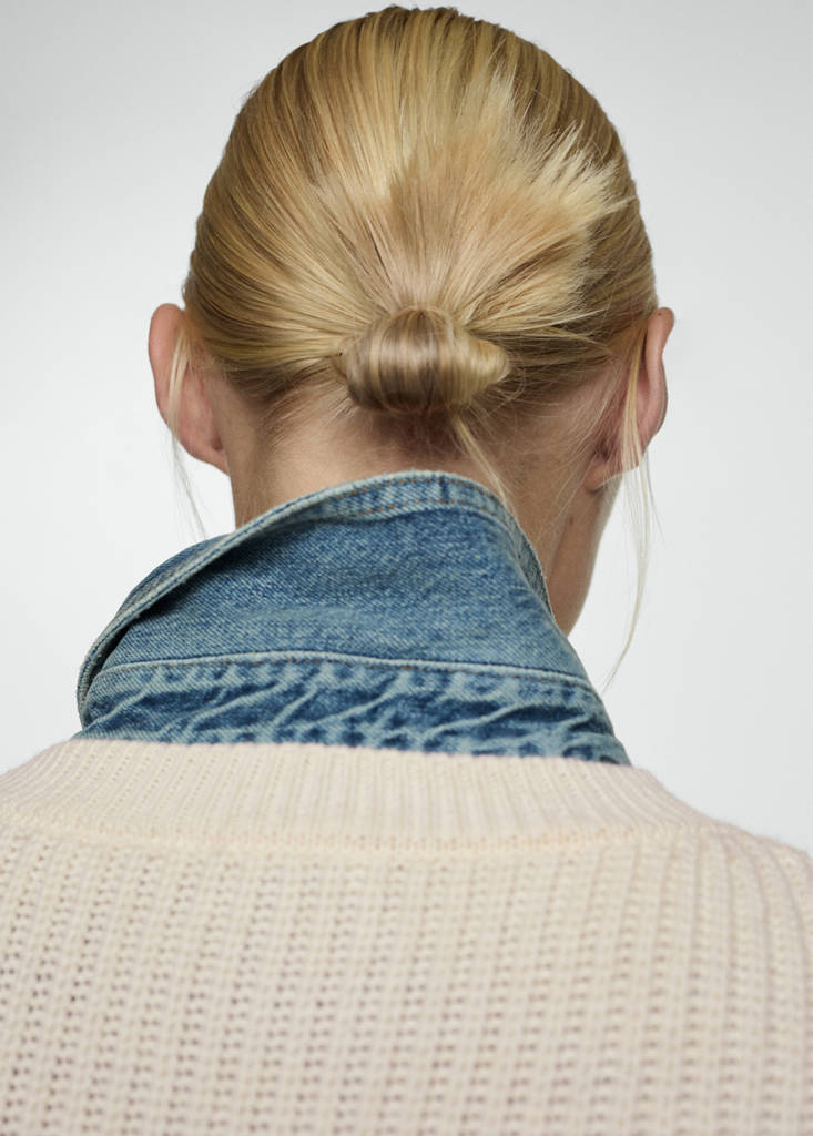 Pearl chunky-knit sweater — Ecru