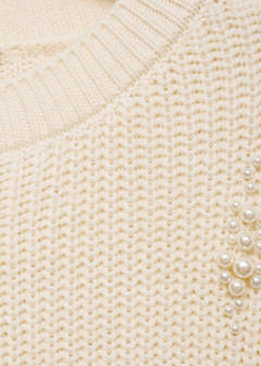 Pearl chunky-knit sweater — Ecru 8