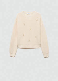 Pearl chunky-knit sweater — Ecru 6