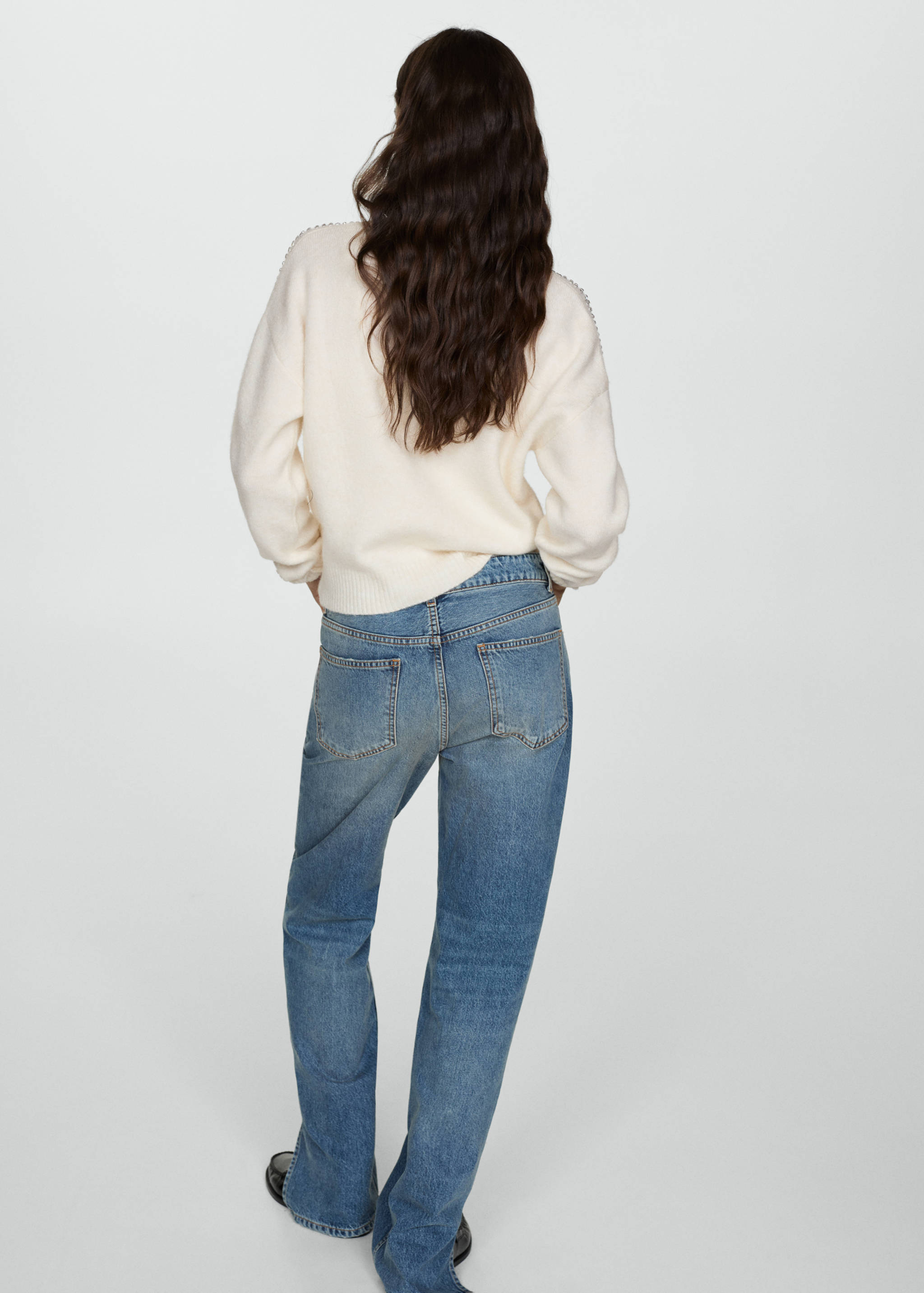 Knitted sweater with glitter detail - Reverse of the article