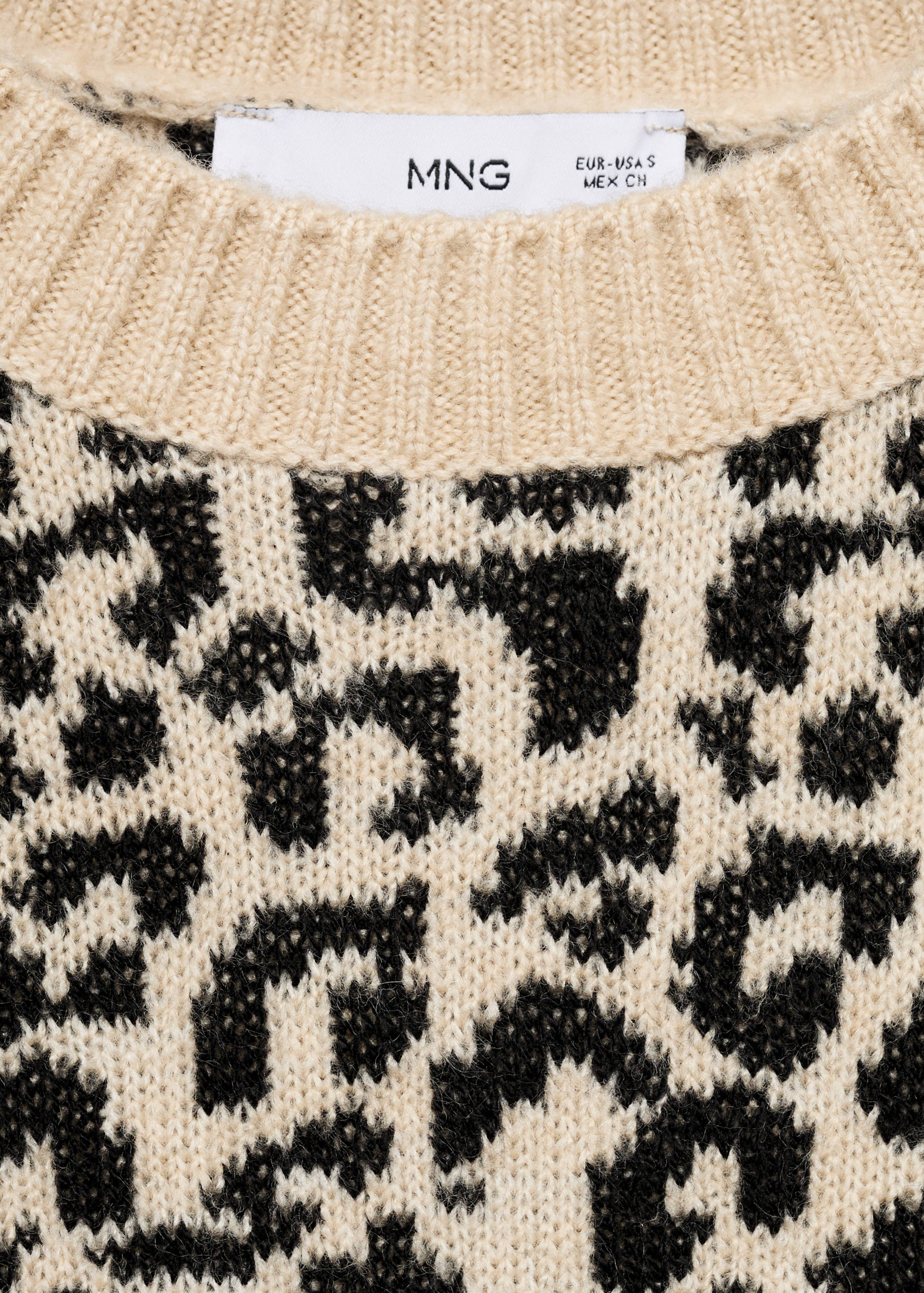 Leopard-print sweater with contrasting trims - Details of the article 8