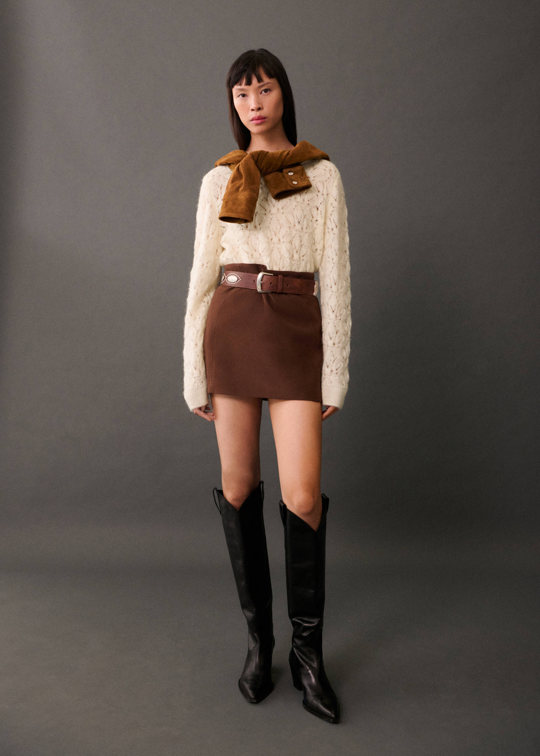 Jersey punto detalles calados - Plano general