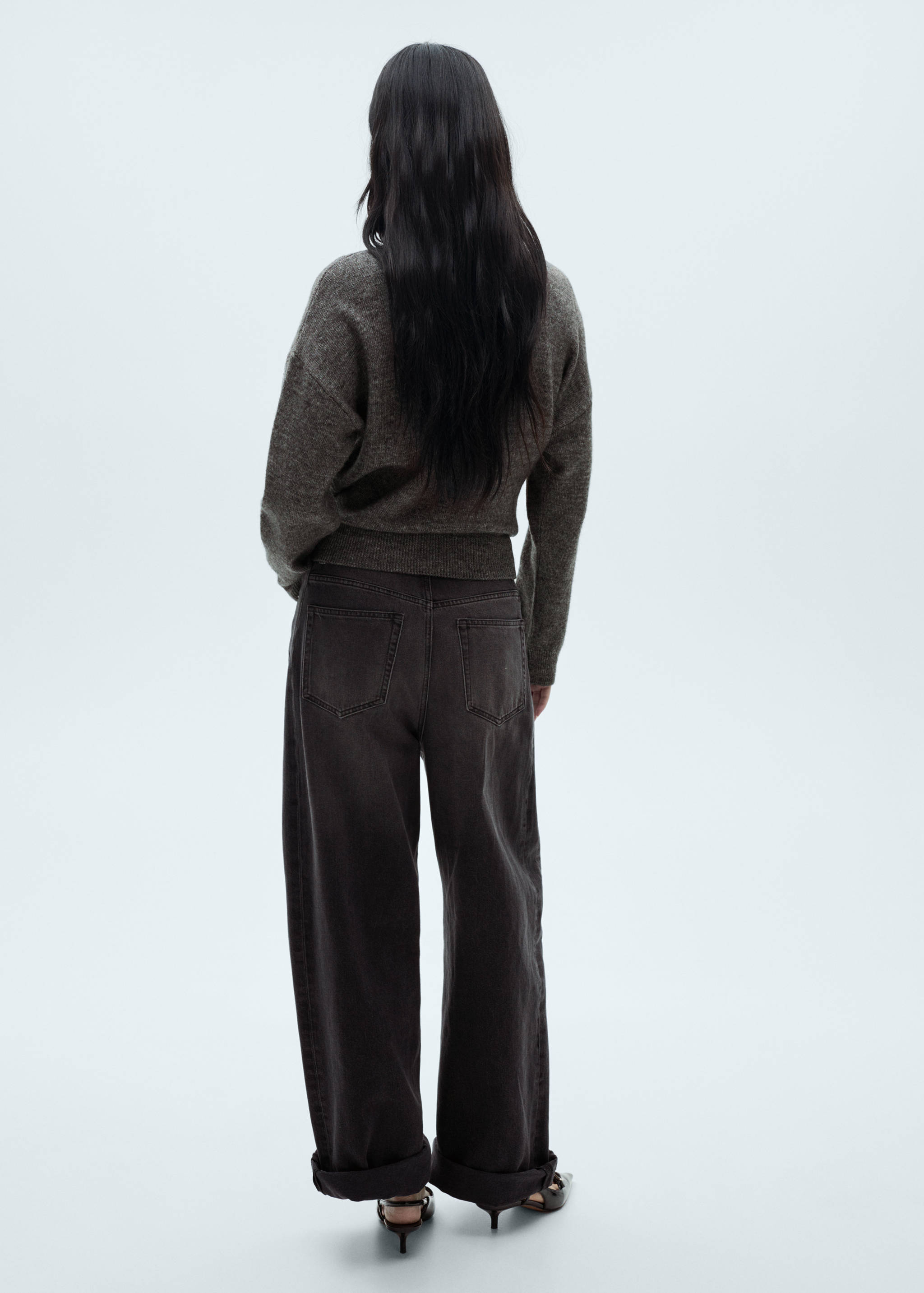 Knitted sweater with glitter detail - Reverse of the article