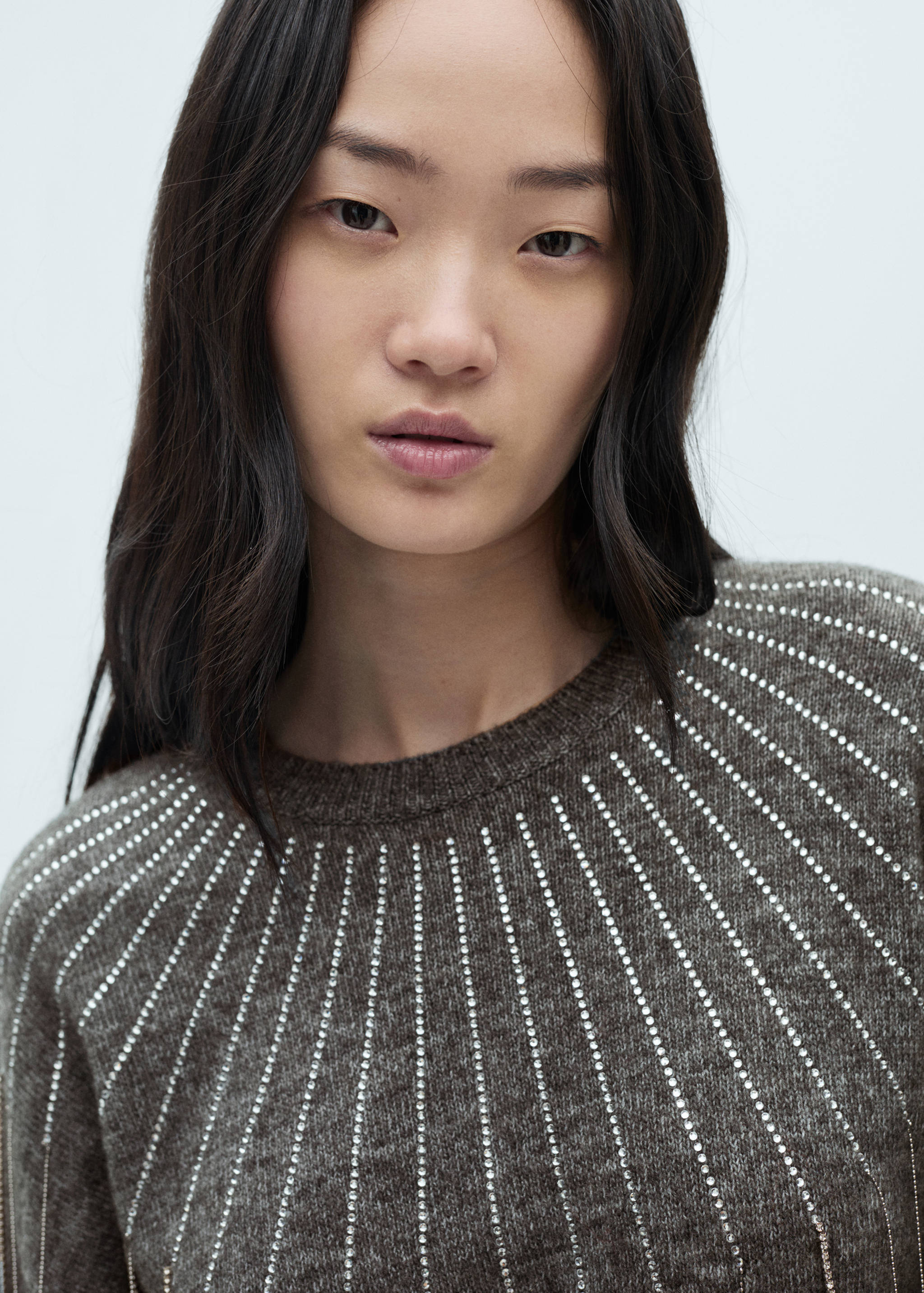 Knitted sweater with glitter detail - Details of the article 1