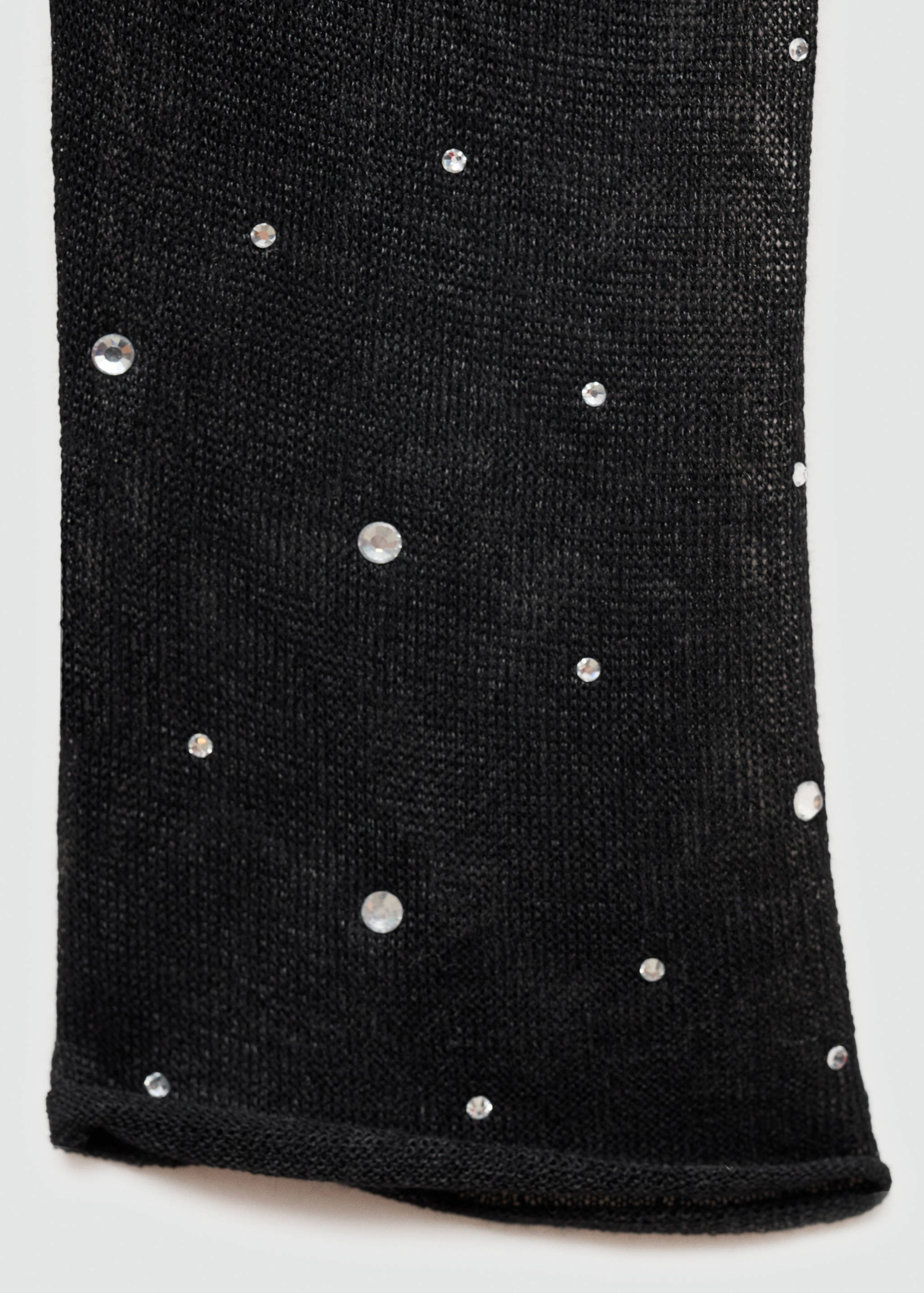 Fine-knit sweater with rhinestones - Details of the article 0