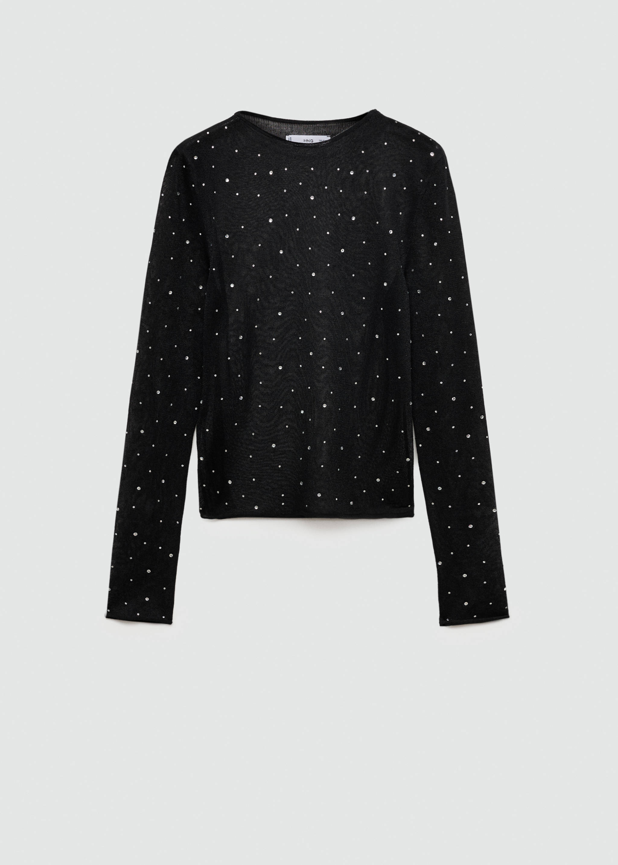 Fine-knit sweater with rhinestones - Article without model