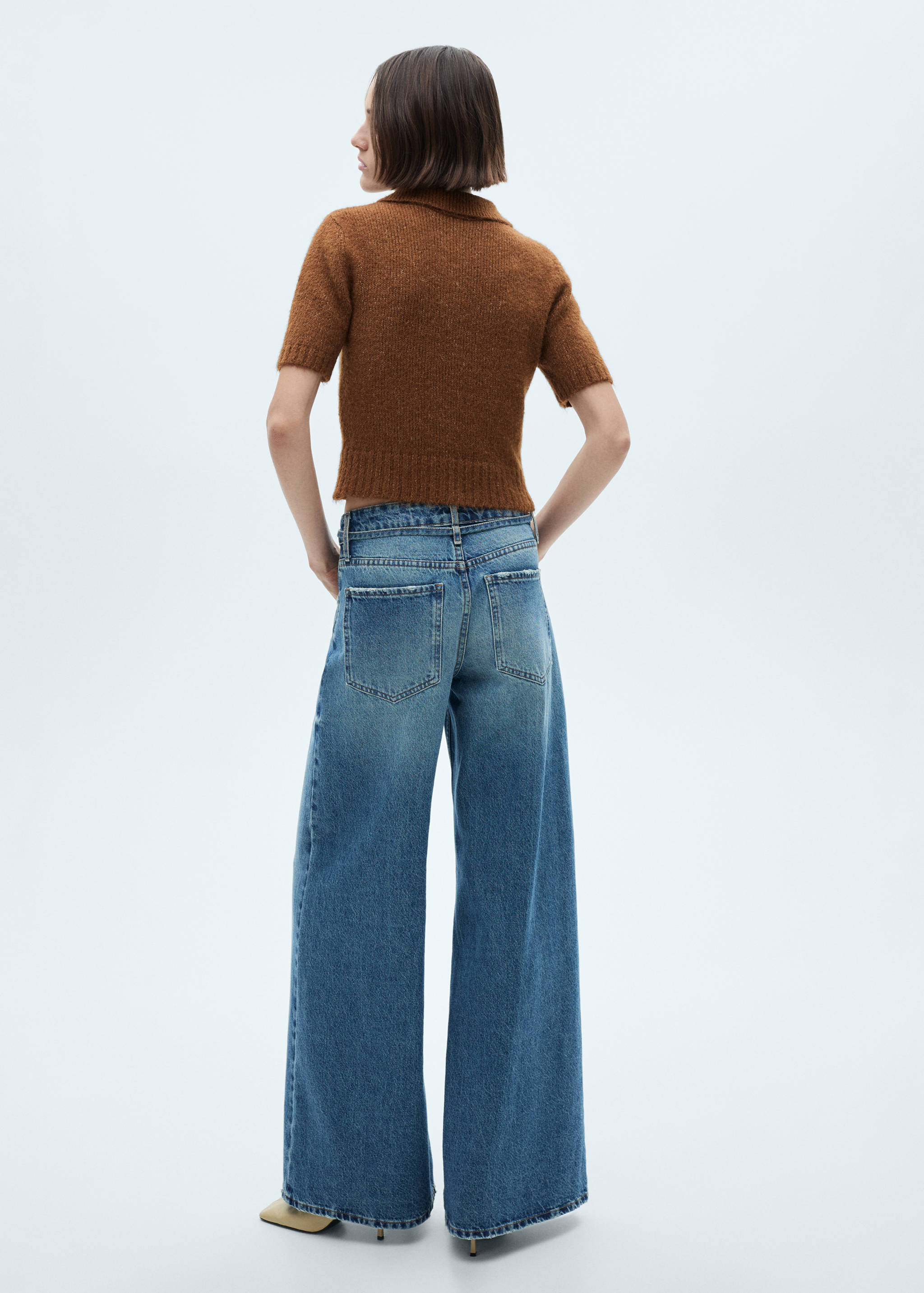 Polo maille détails côtelés - Verso de l’article