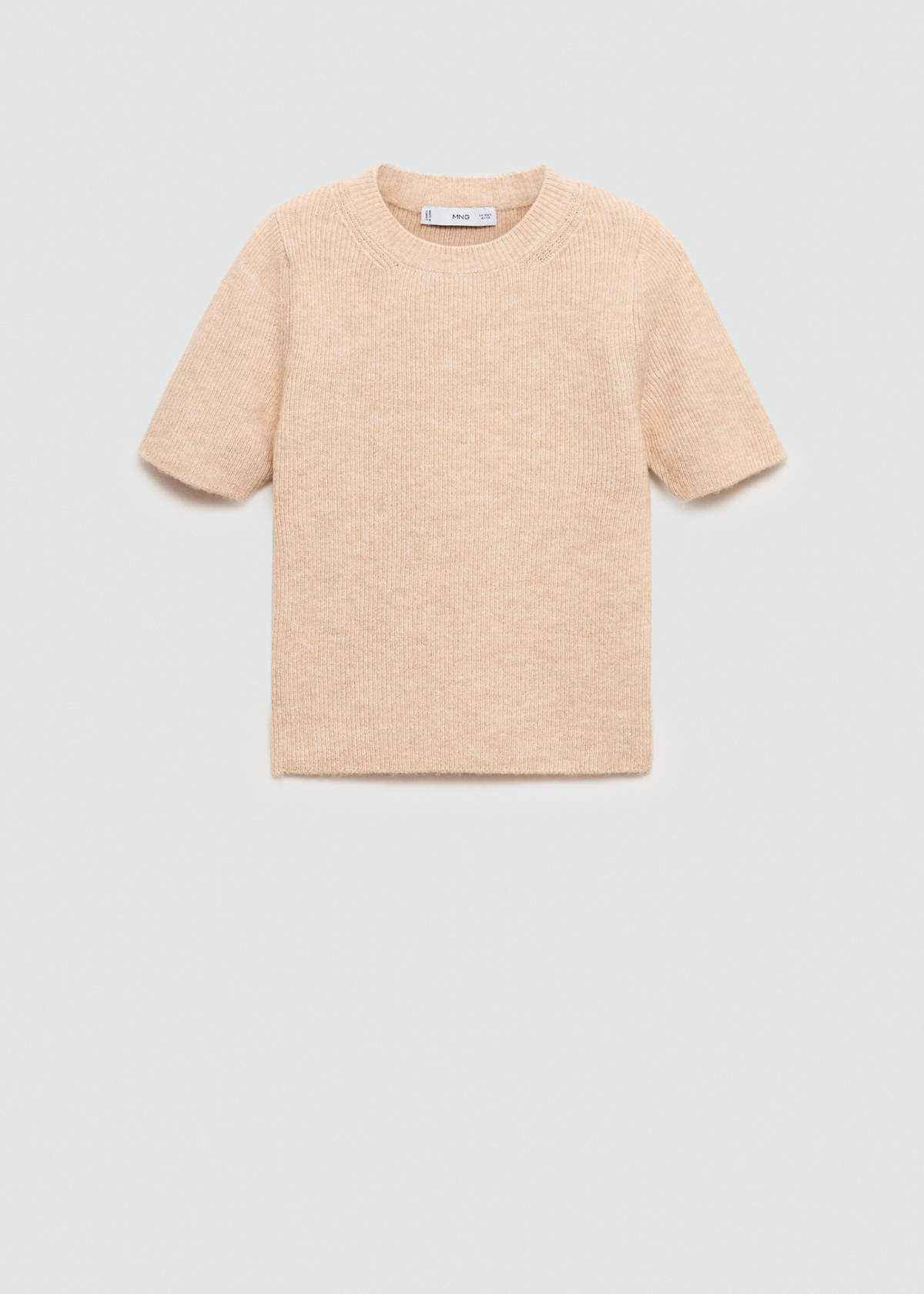 Short sleeve sweater — Ecru