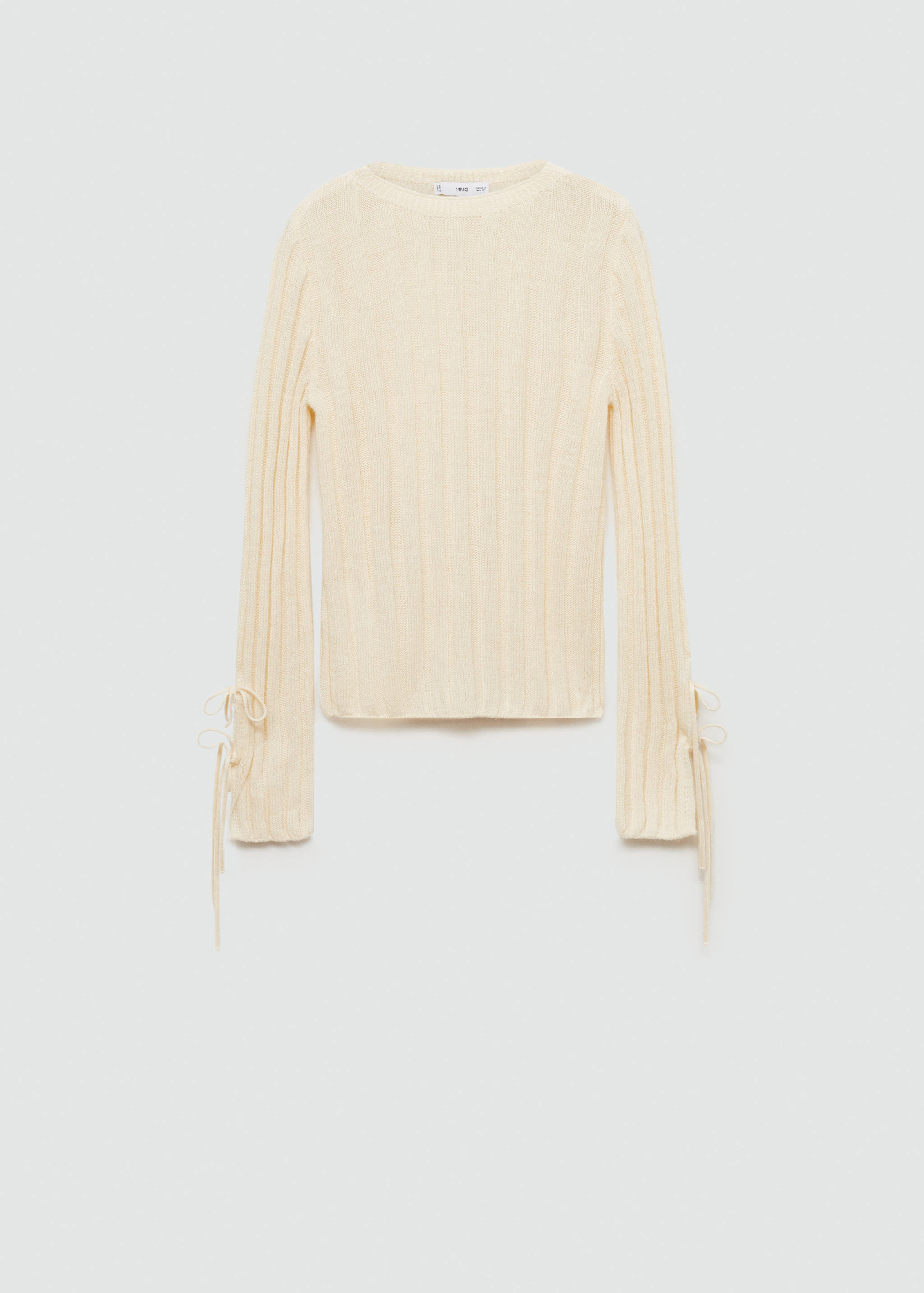 Джемпер в рубчик с завязками - Изделие без модели