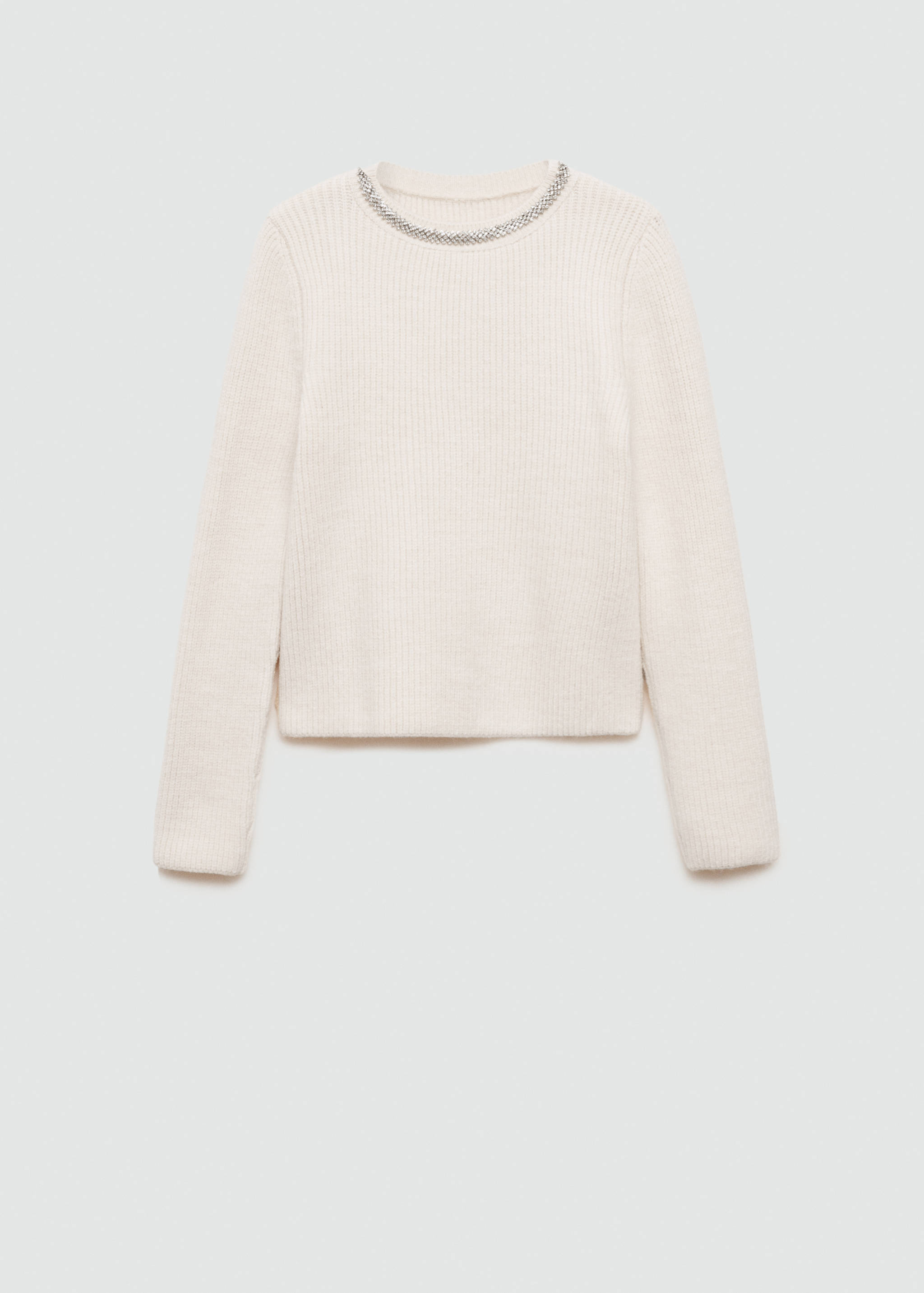 Sweater with rhinestone collar - Article without model