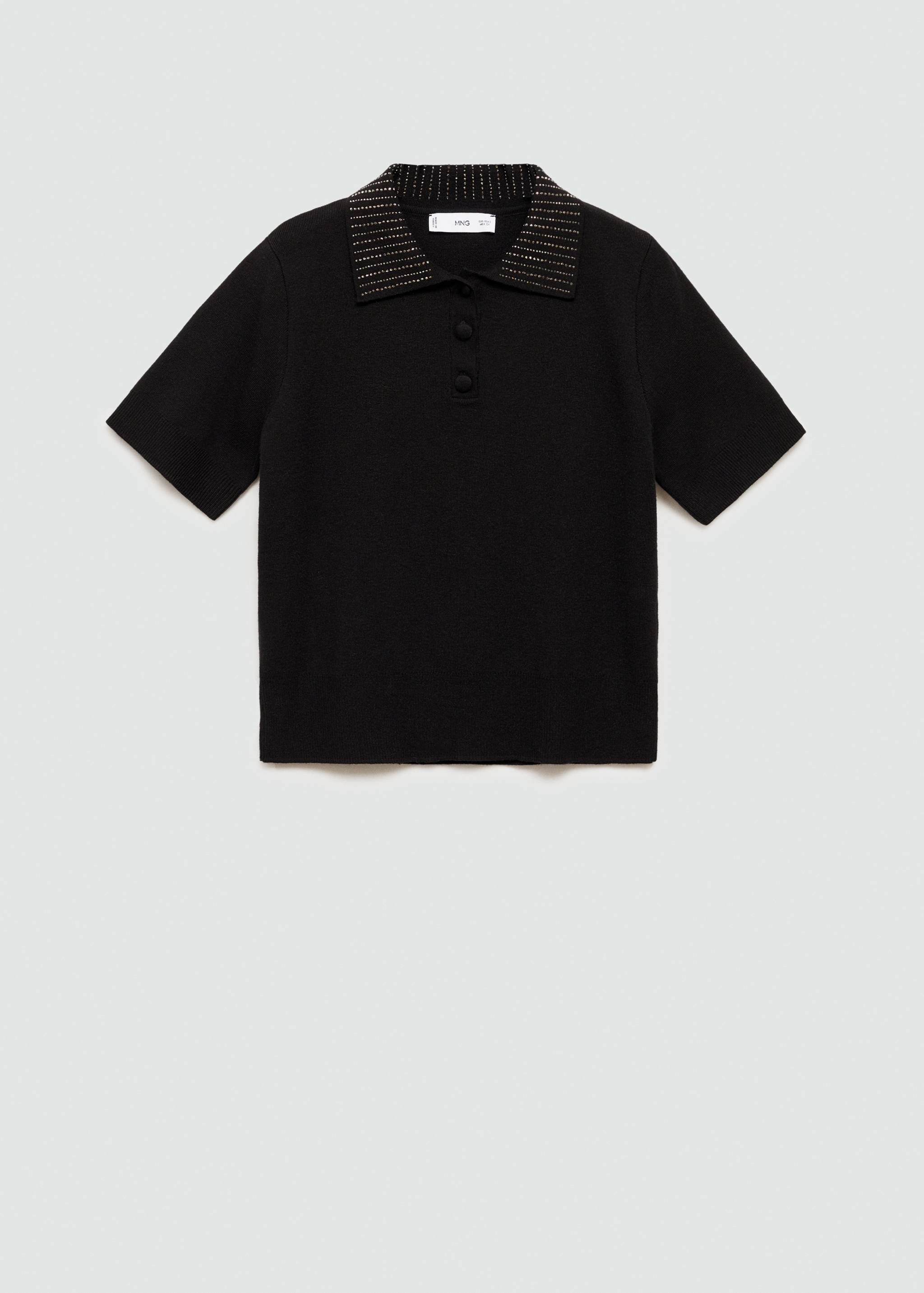 Polo punto cuello strass - Artículo sin modelo