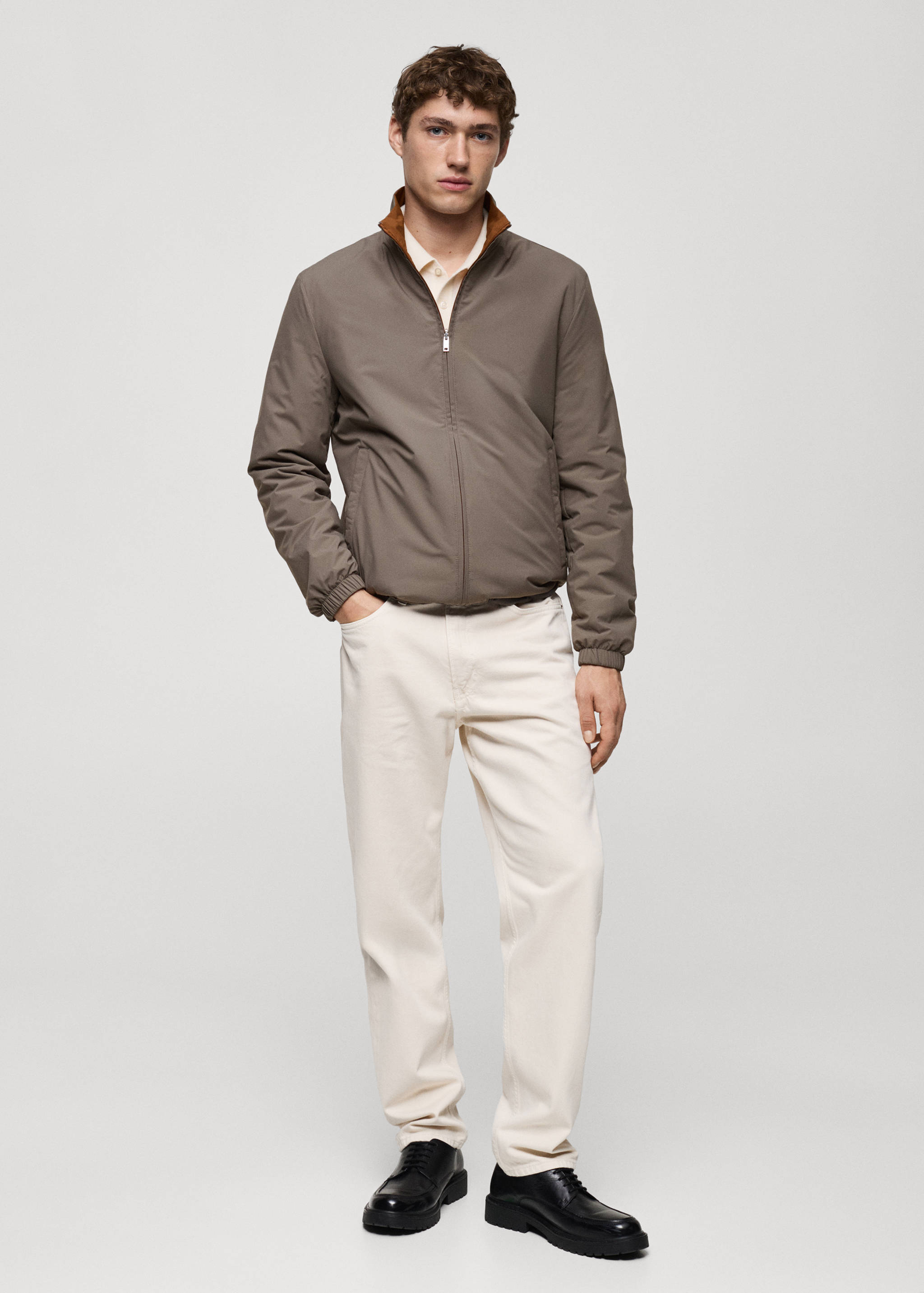 Reversible quilted water-repellent reversible jacket - General plane