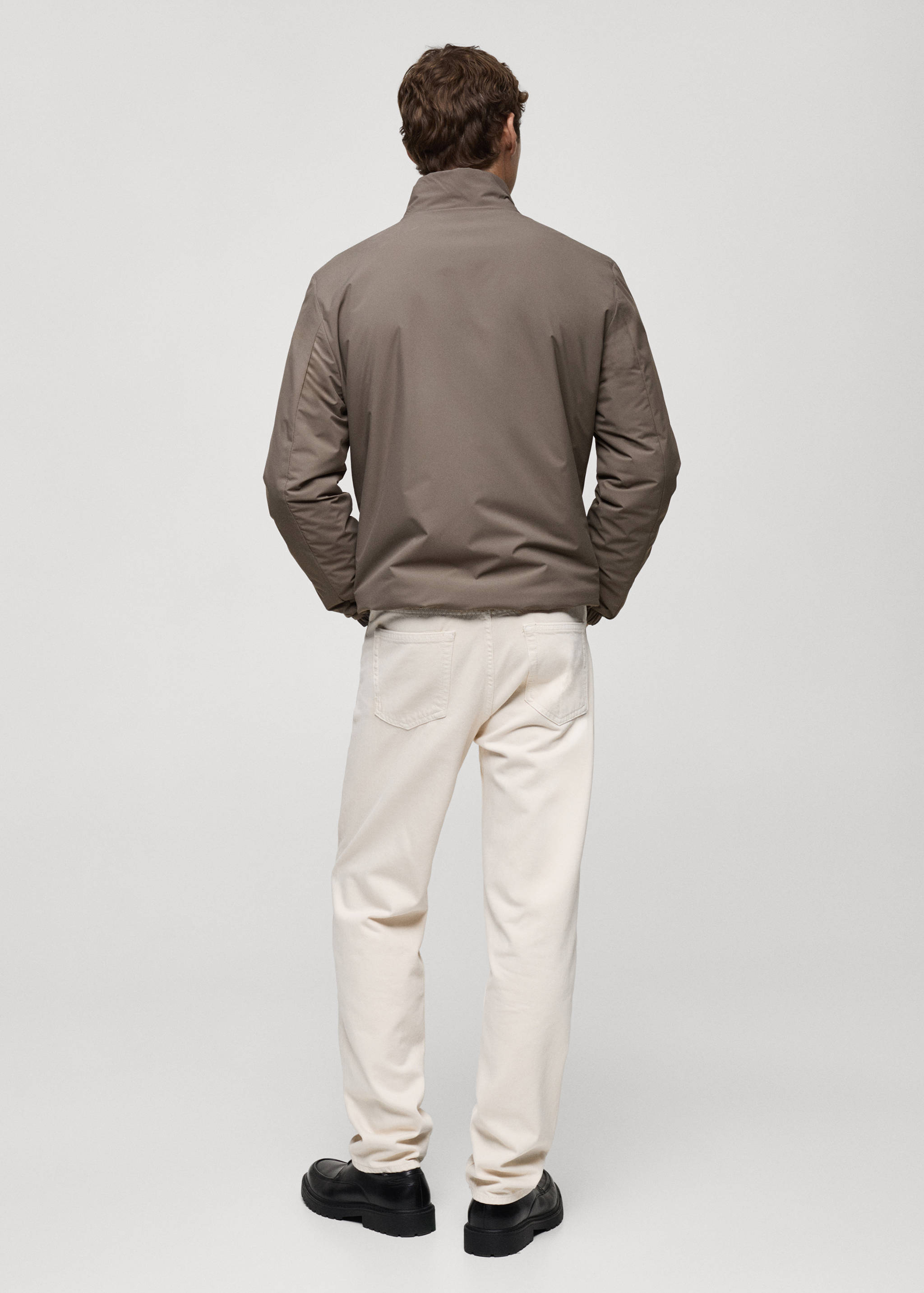 Reversible quilted water-repellent reversible jacket - Reverse of the article