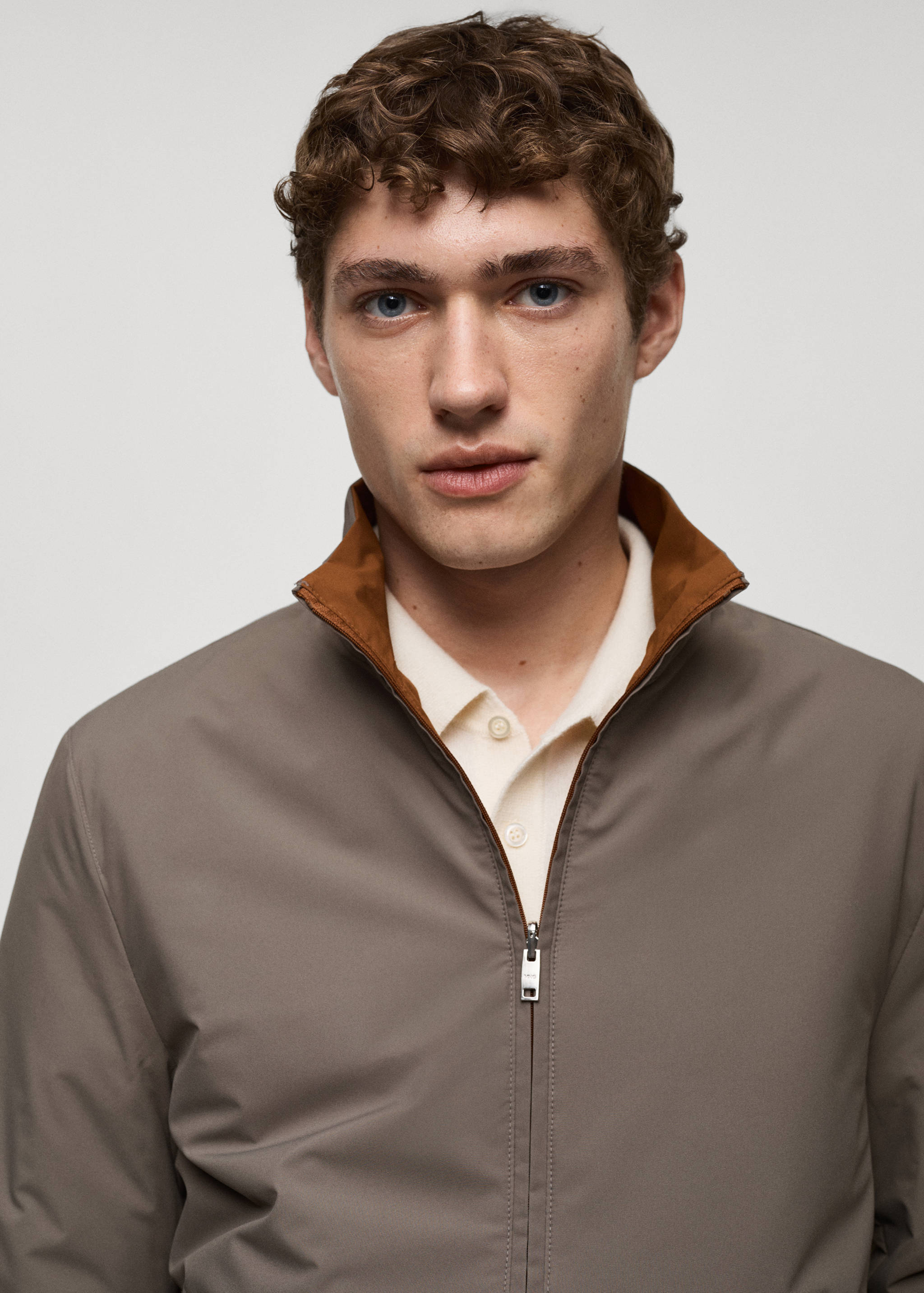 Reversible quilted water-repellent reversible jacket - Details of the article 1