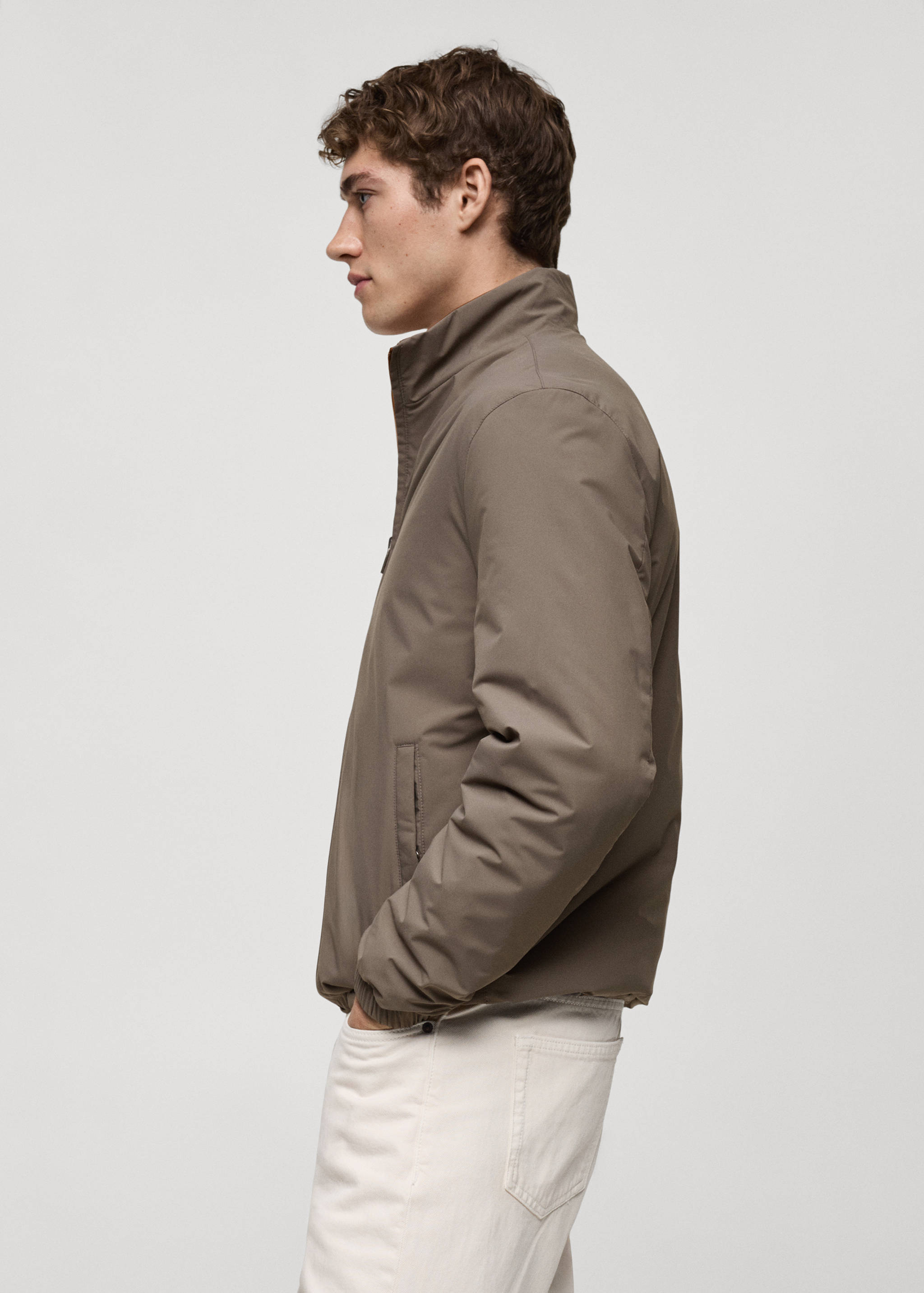 Reversible quilted water-repellent reversible jacket - Details of the article 2