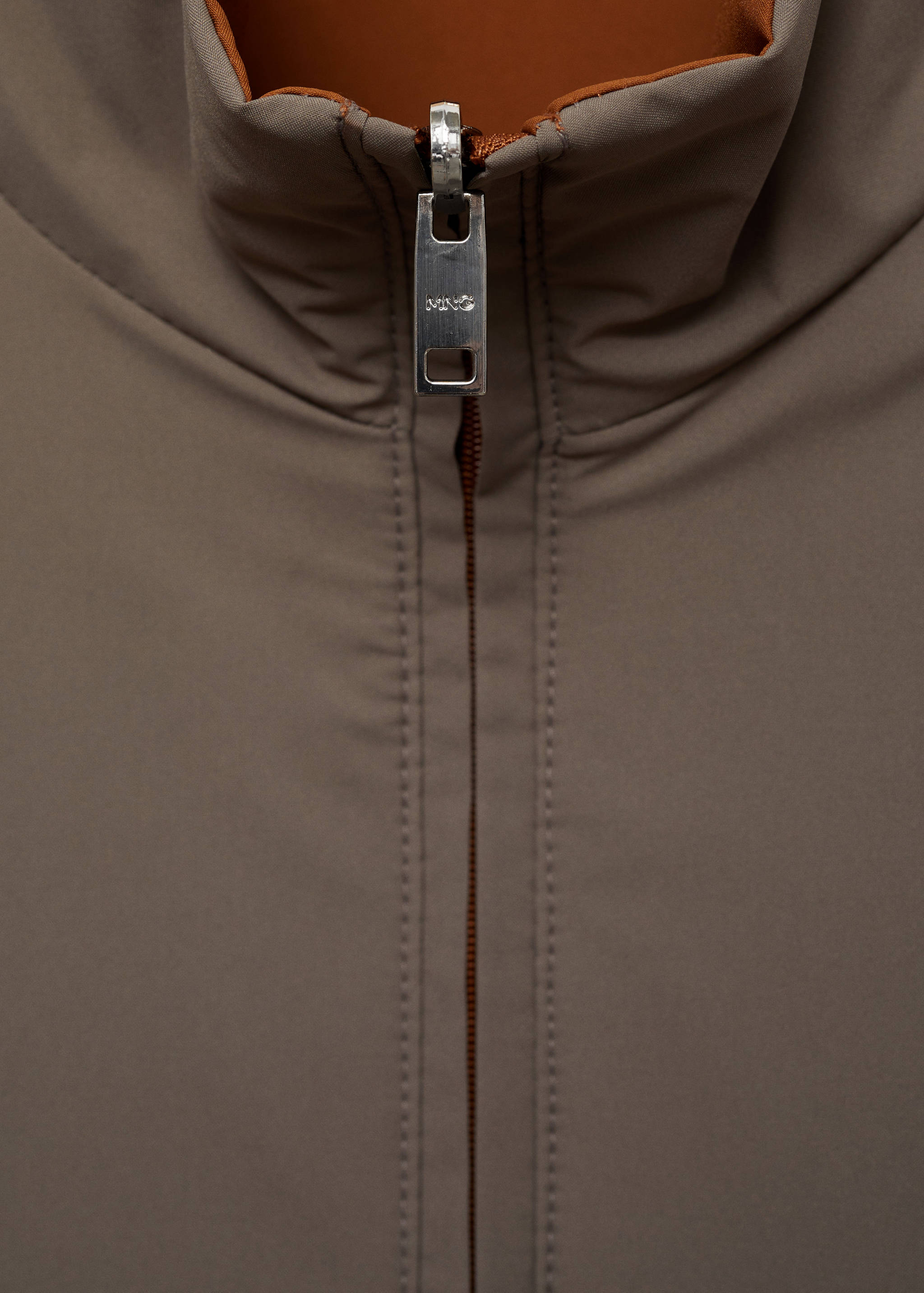 Reversible quilted water-repellent reversible jacket - Details of the article 0