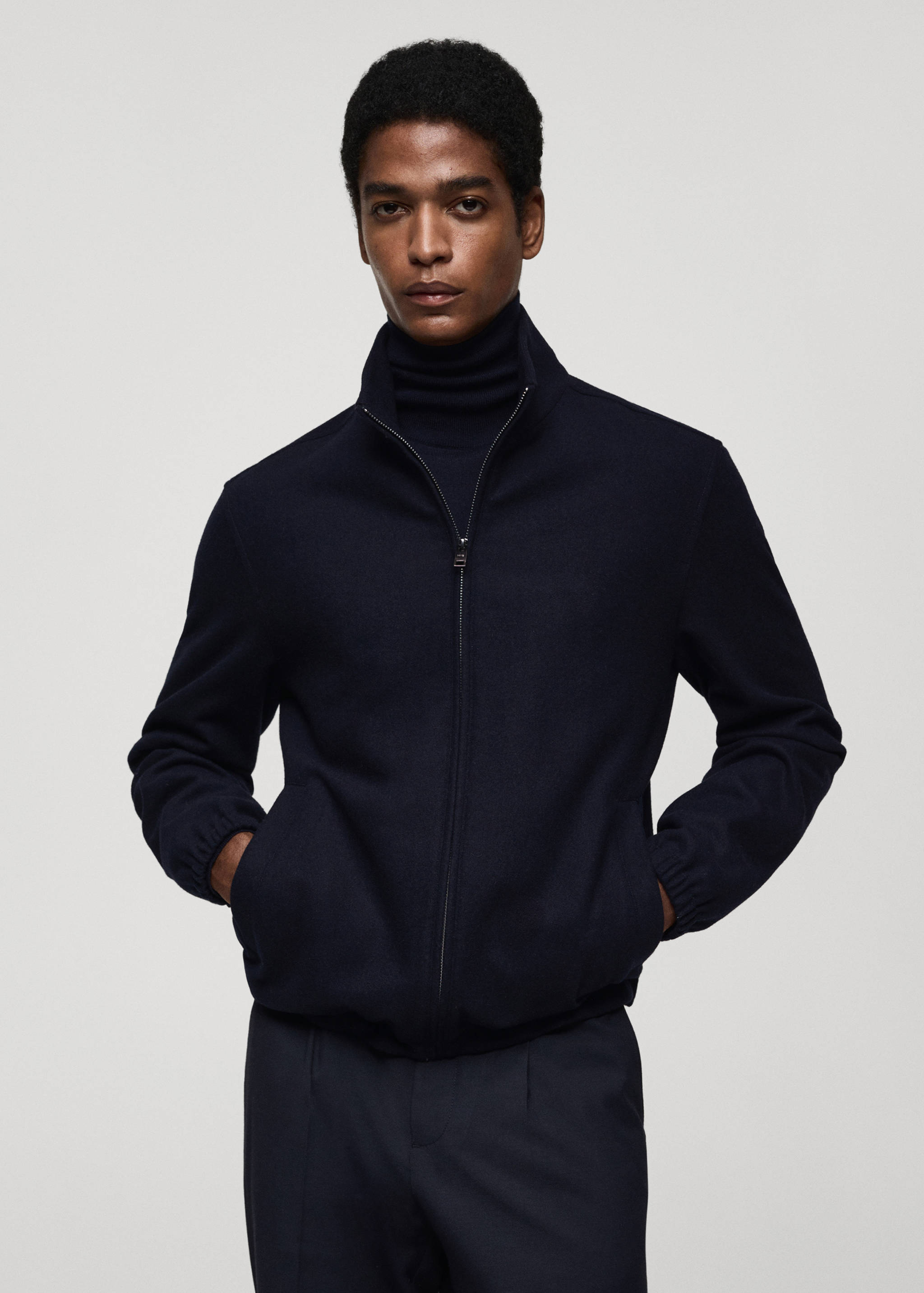 Blouson laine regular-fit - Plan moyen