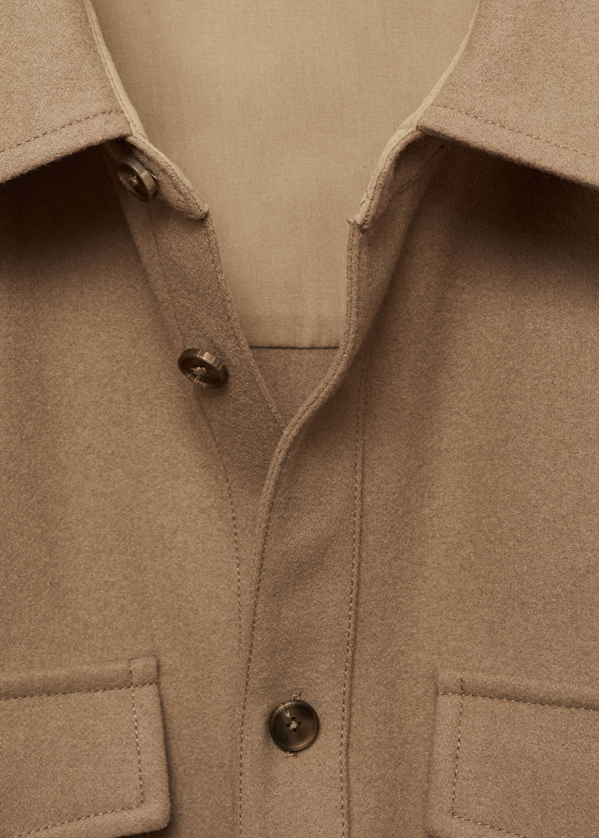Wool overshirt with pockets - Details of the article 8