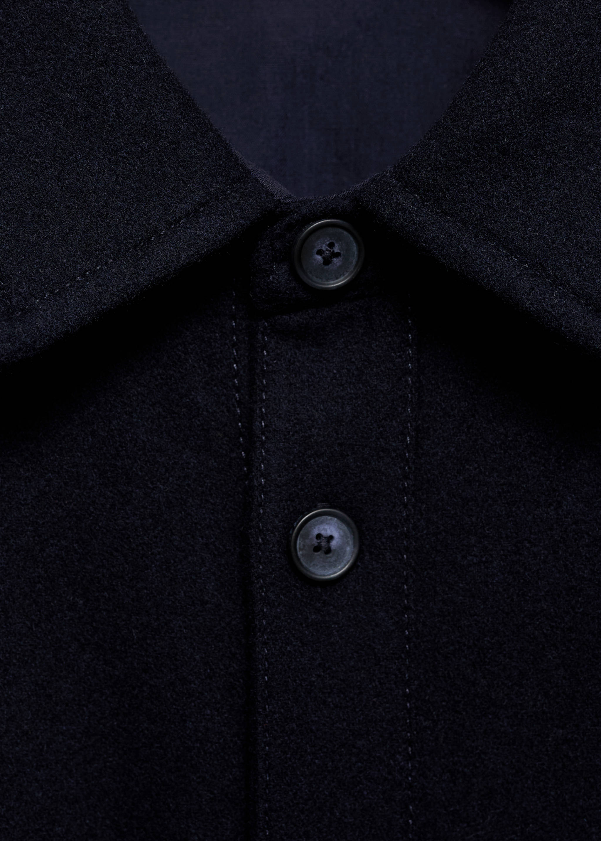 Wool overshirt with pockets - Details of the article 8