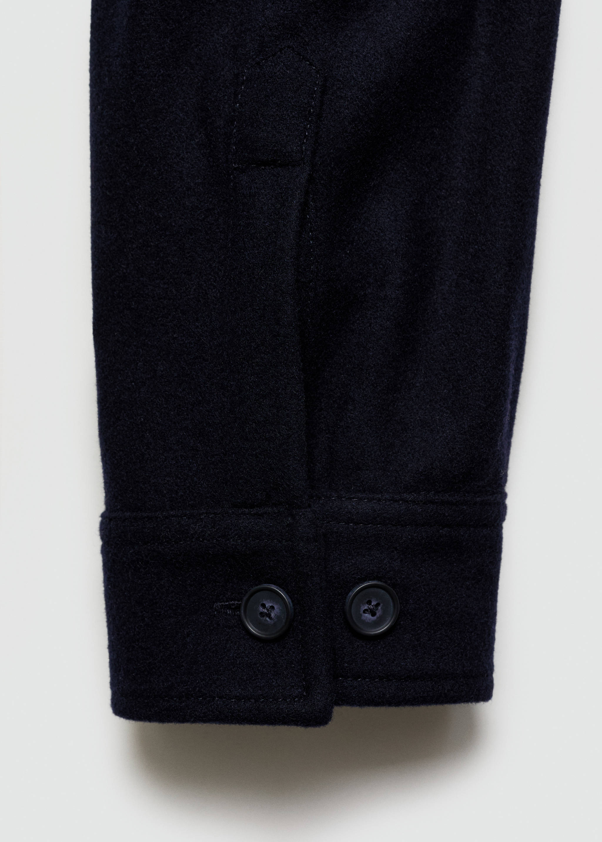 Wool overshirt with pockets - Details of the article 0