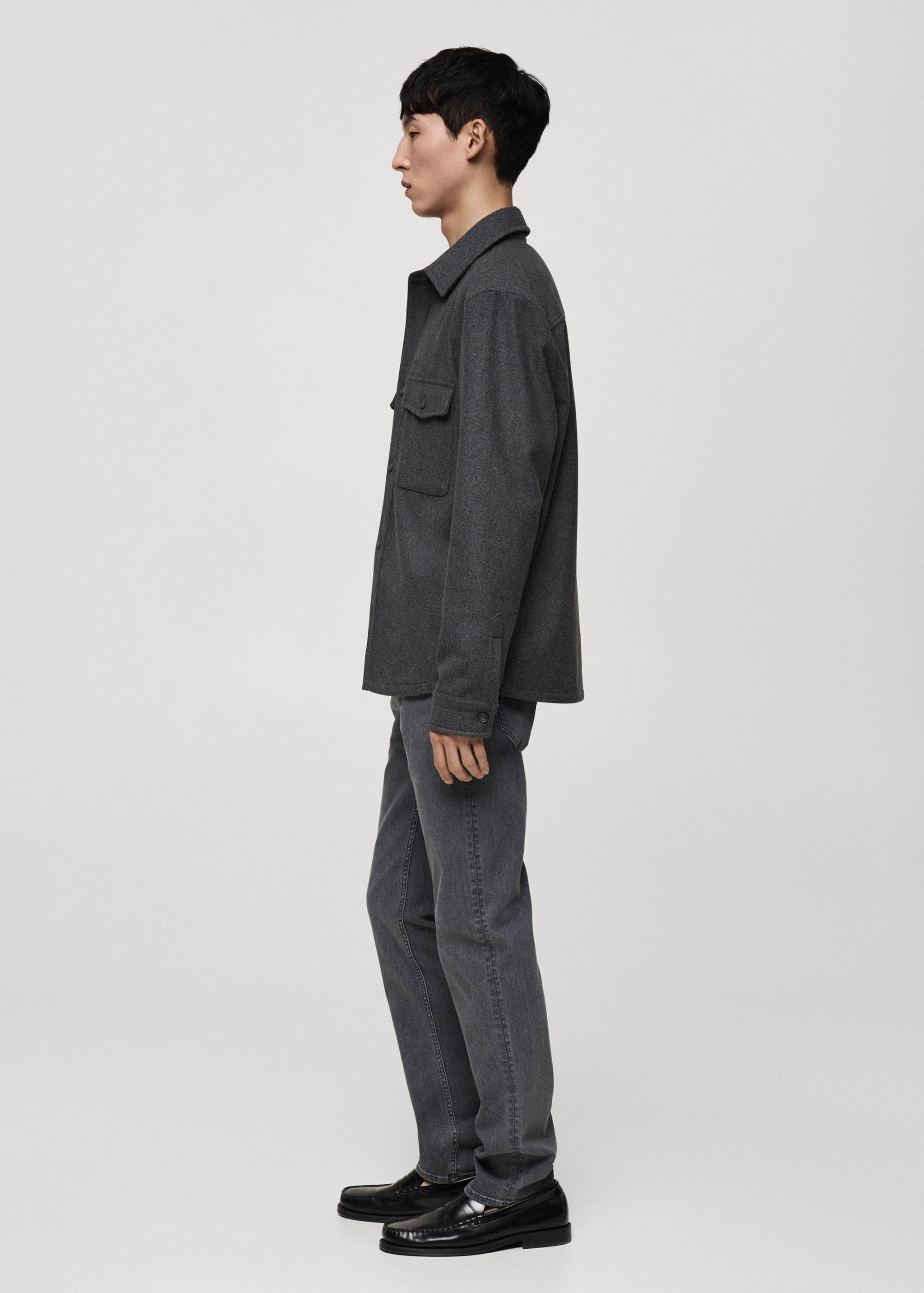 Wool overshirt with pockets - Details of the article 2