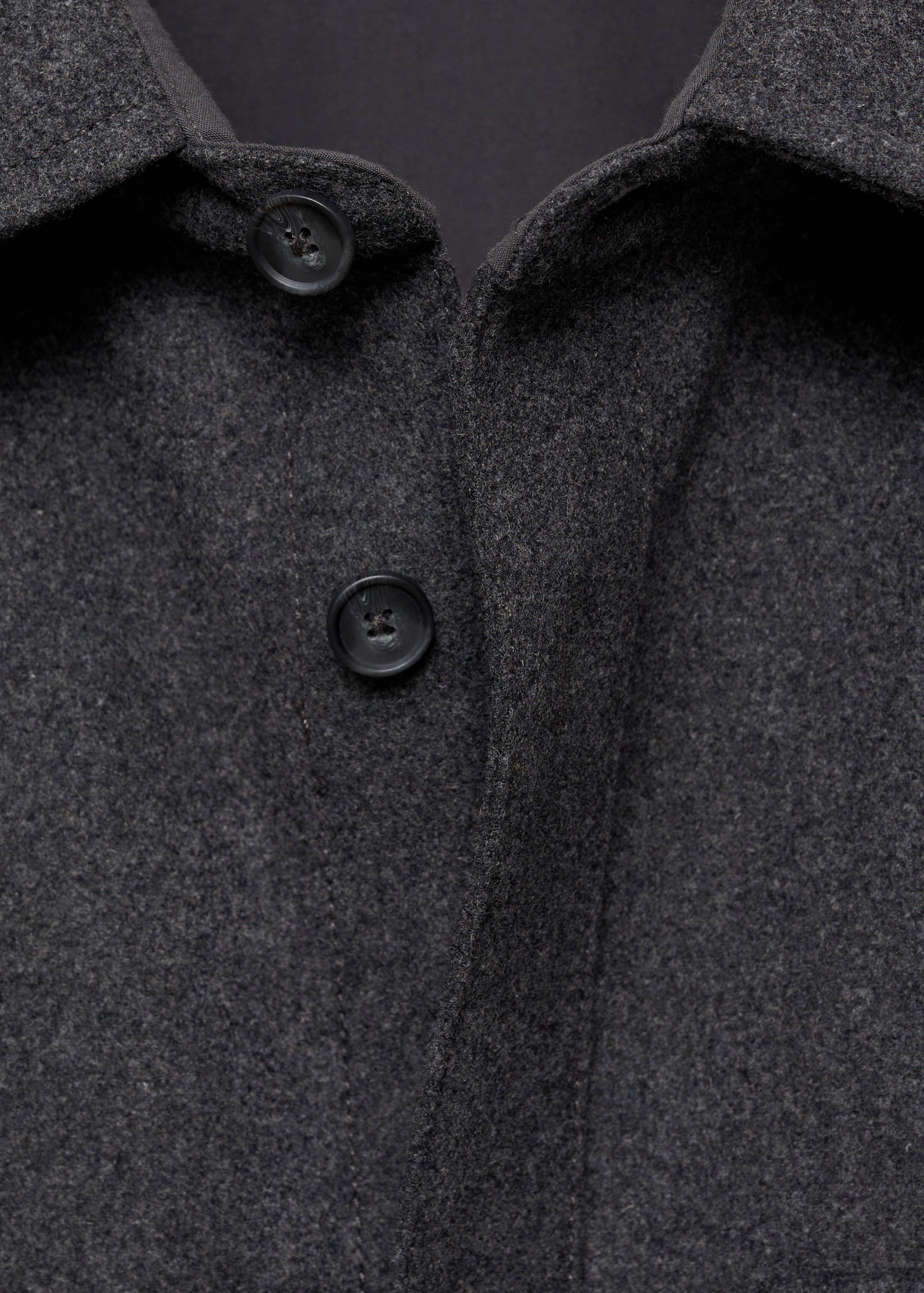 Wool overshirt with pockets - Details of the article 8