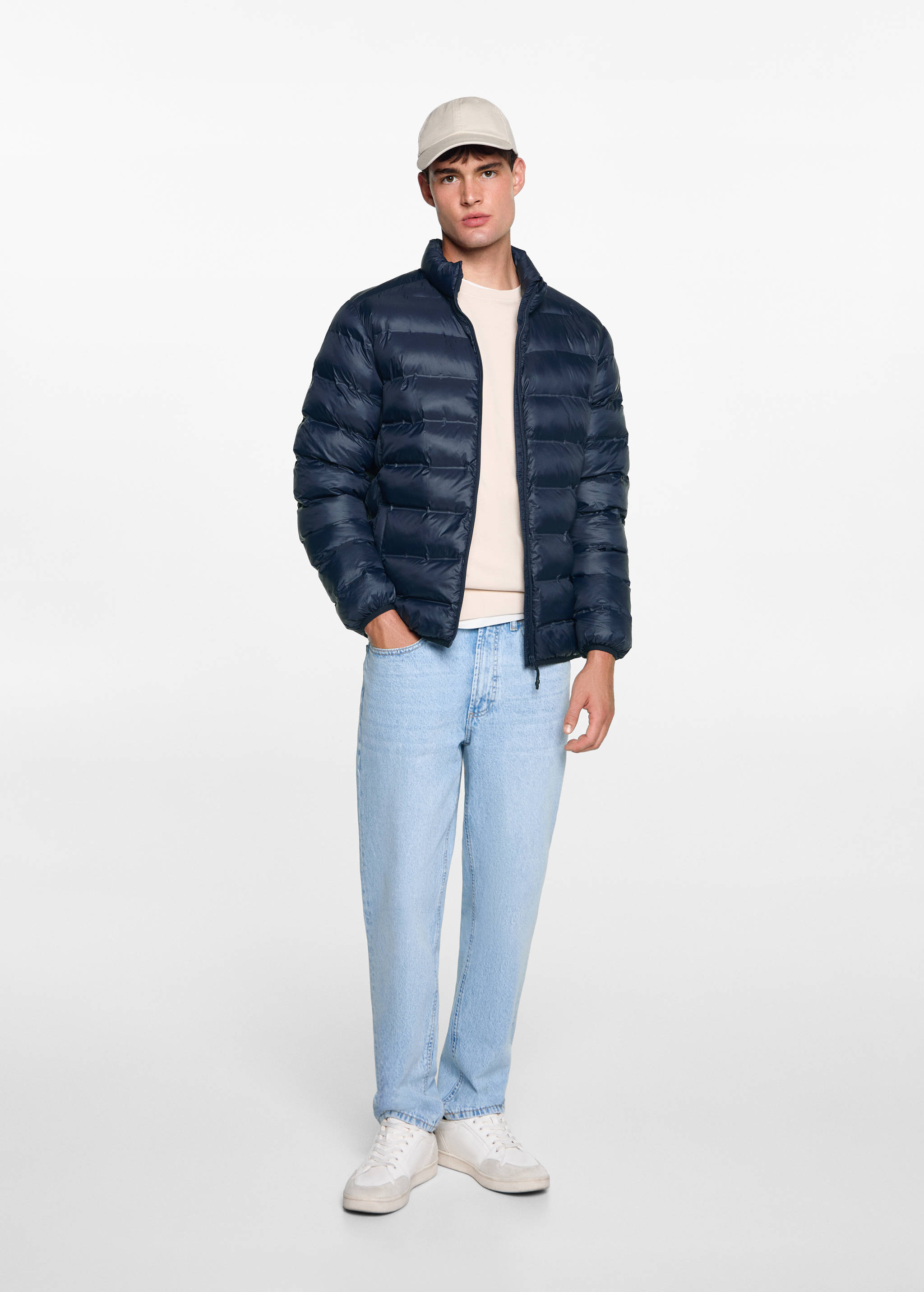 Side-zip puffer coat - General plane