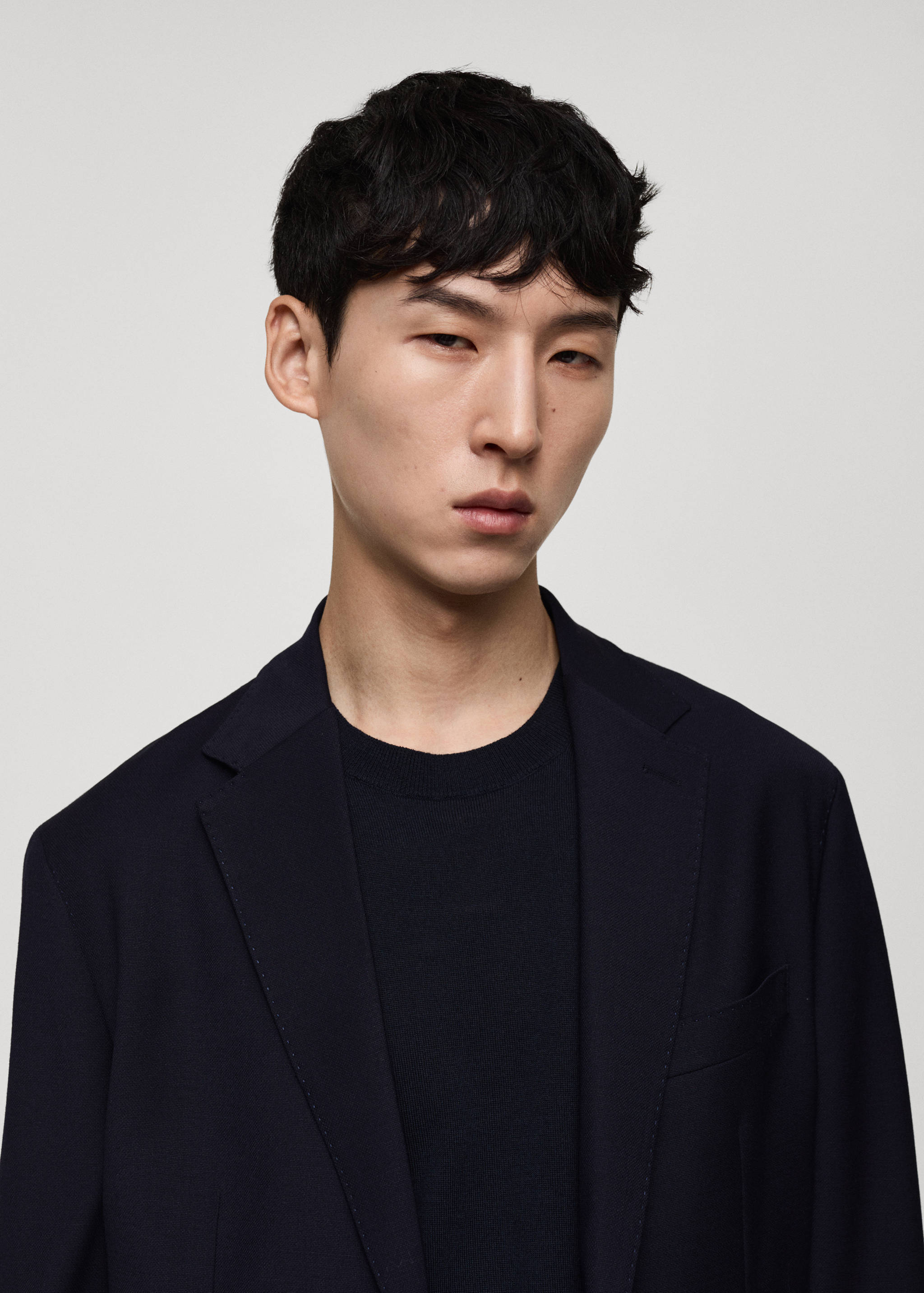 羊毛修身口袋牛仔裤 - null