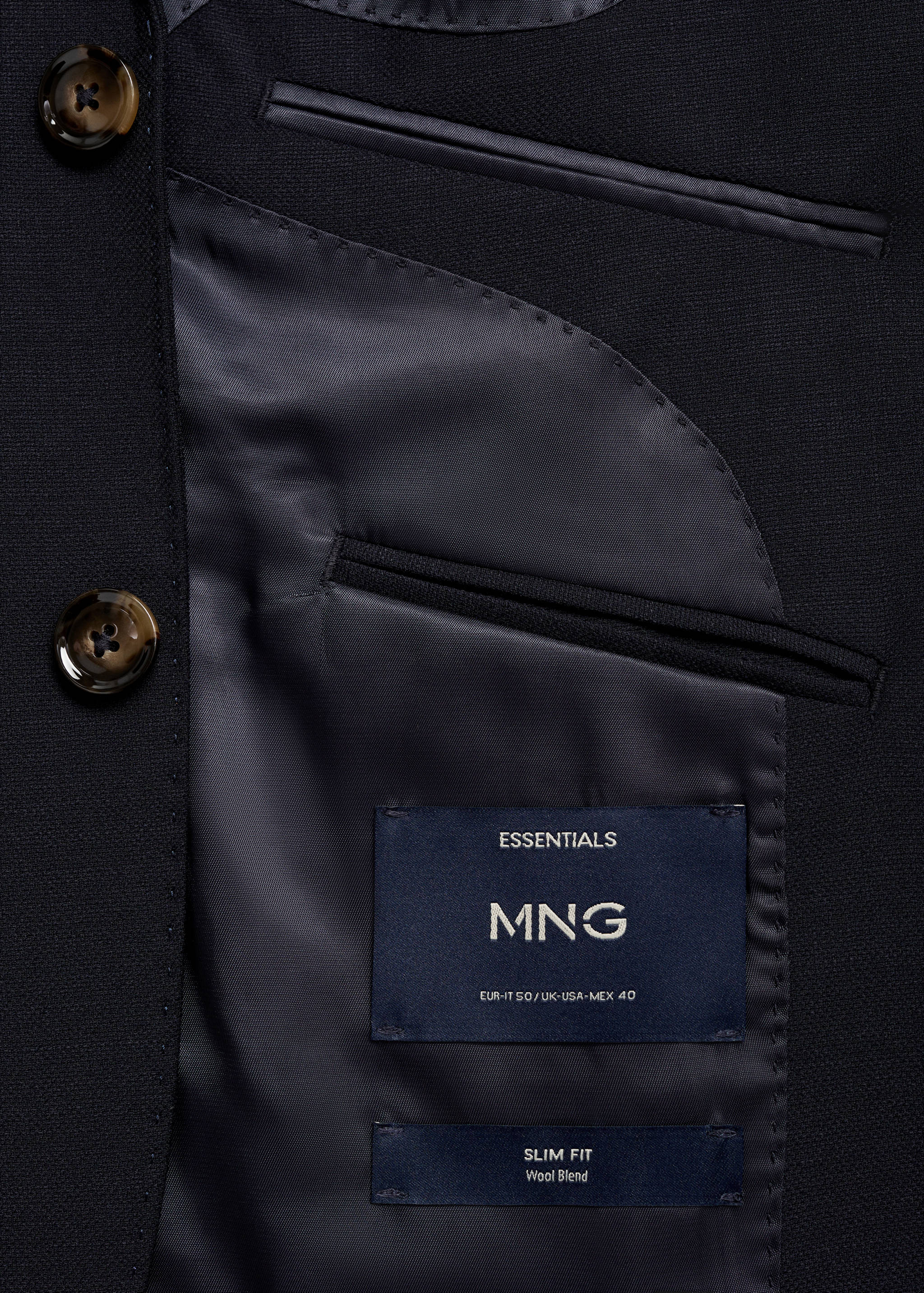 羊毛修身口袋牛仔裤 - null