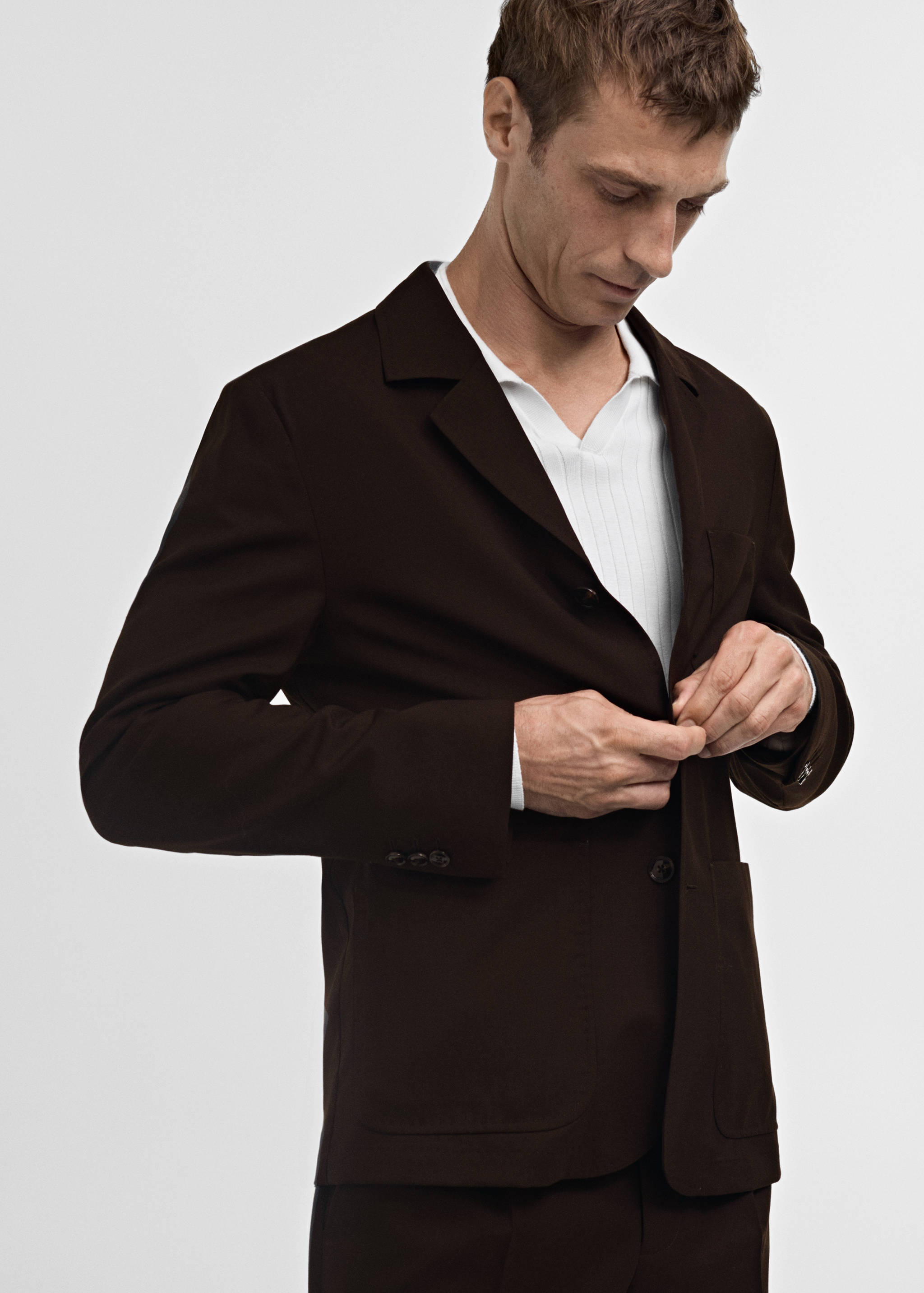 Veste costume 100 % laine slim-fit - Détail de l'article 6