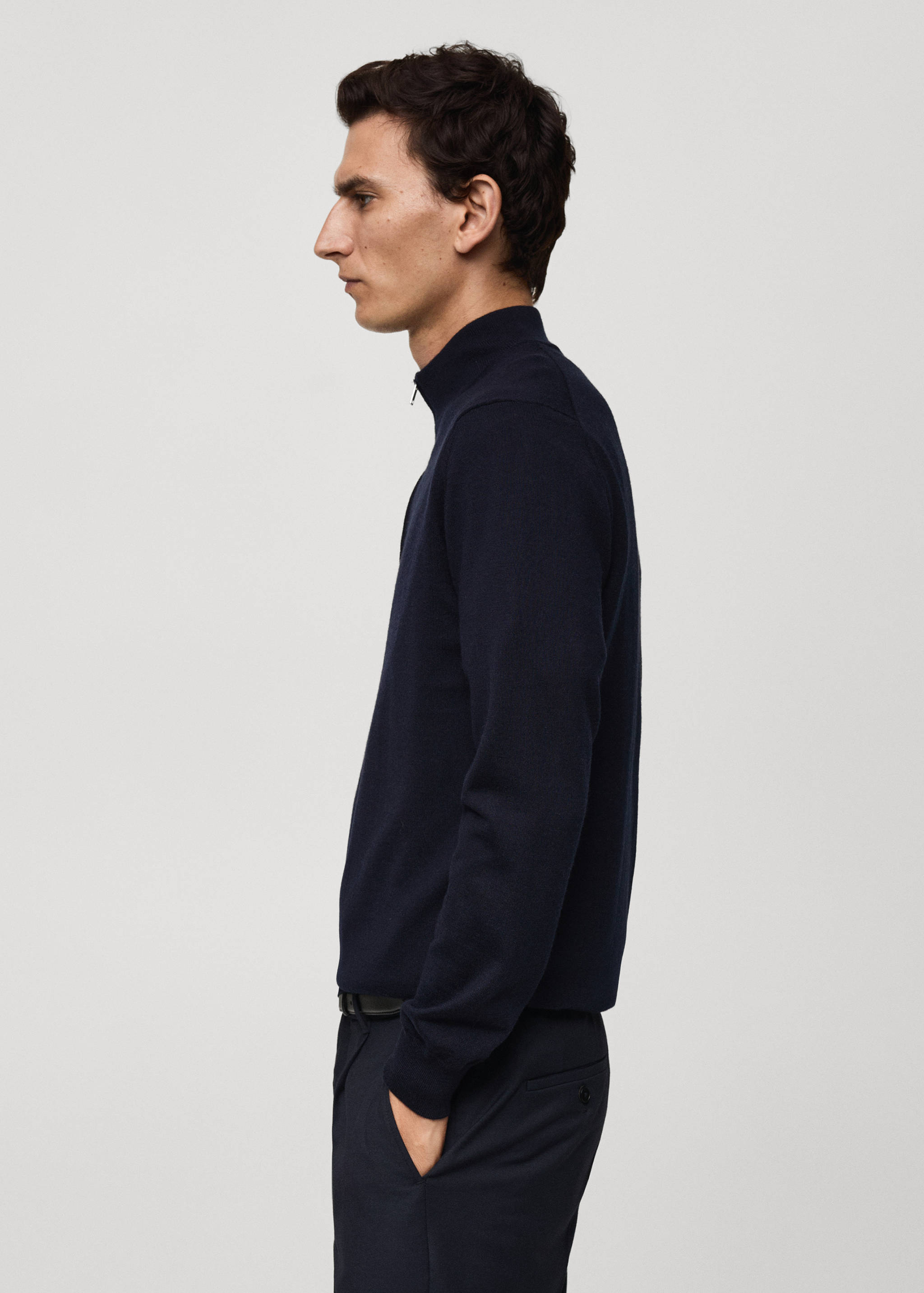 100% merino wool sweater with zip-neck - Details of the article 6
