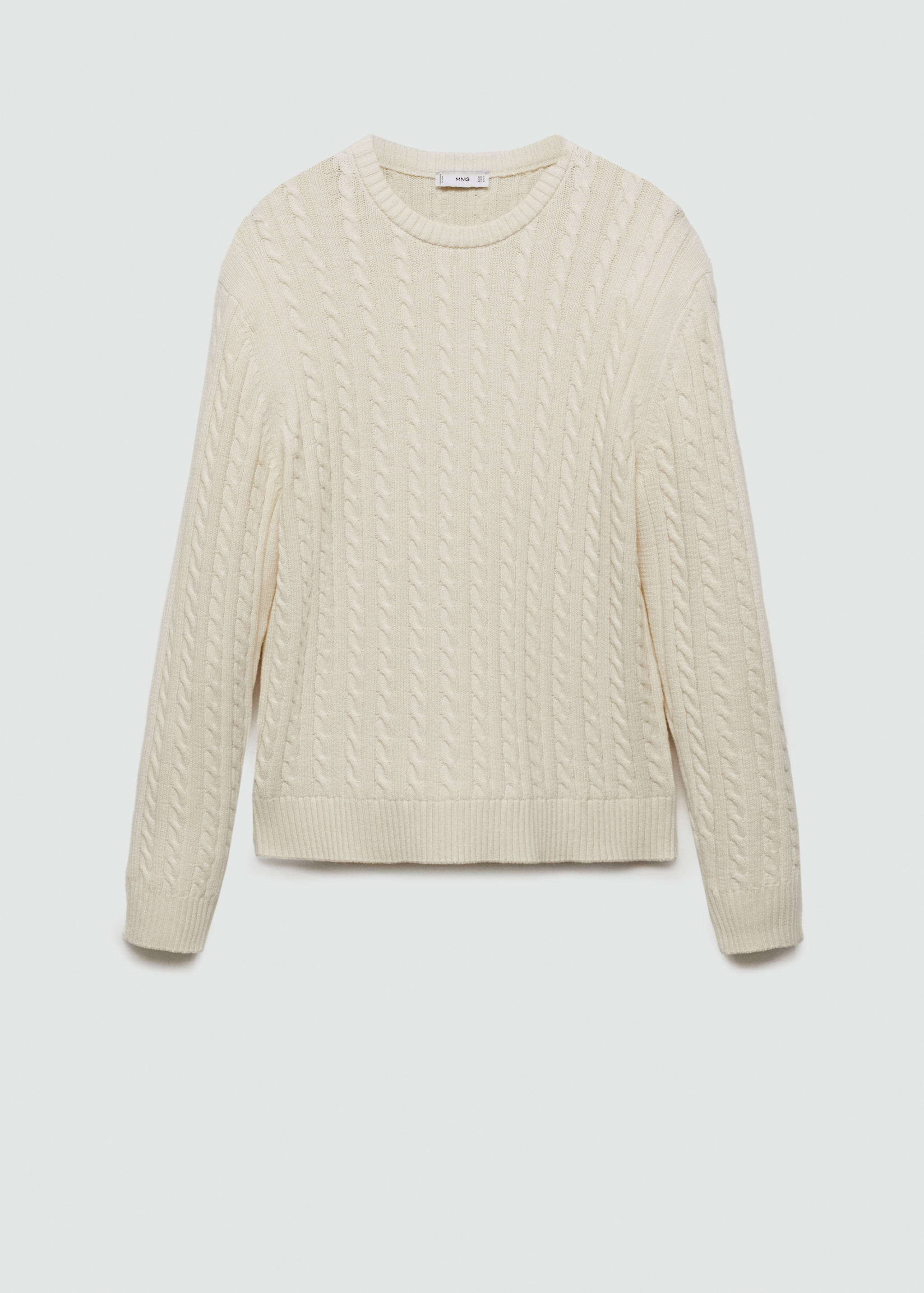 Cable-knit cotton-blend sweater - Article without model