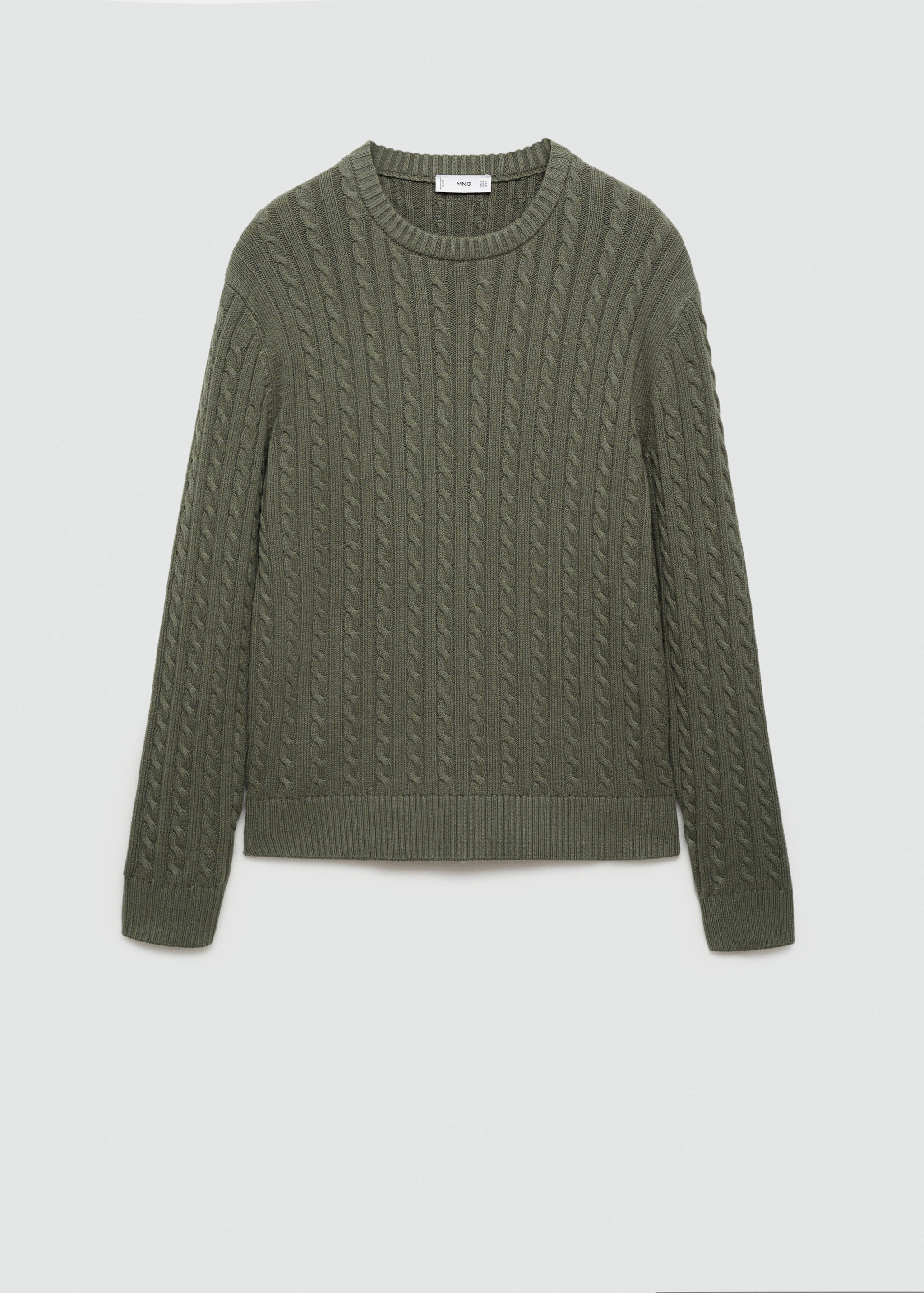 Cable-knit cotton-blend sweater - Article without model