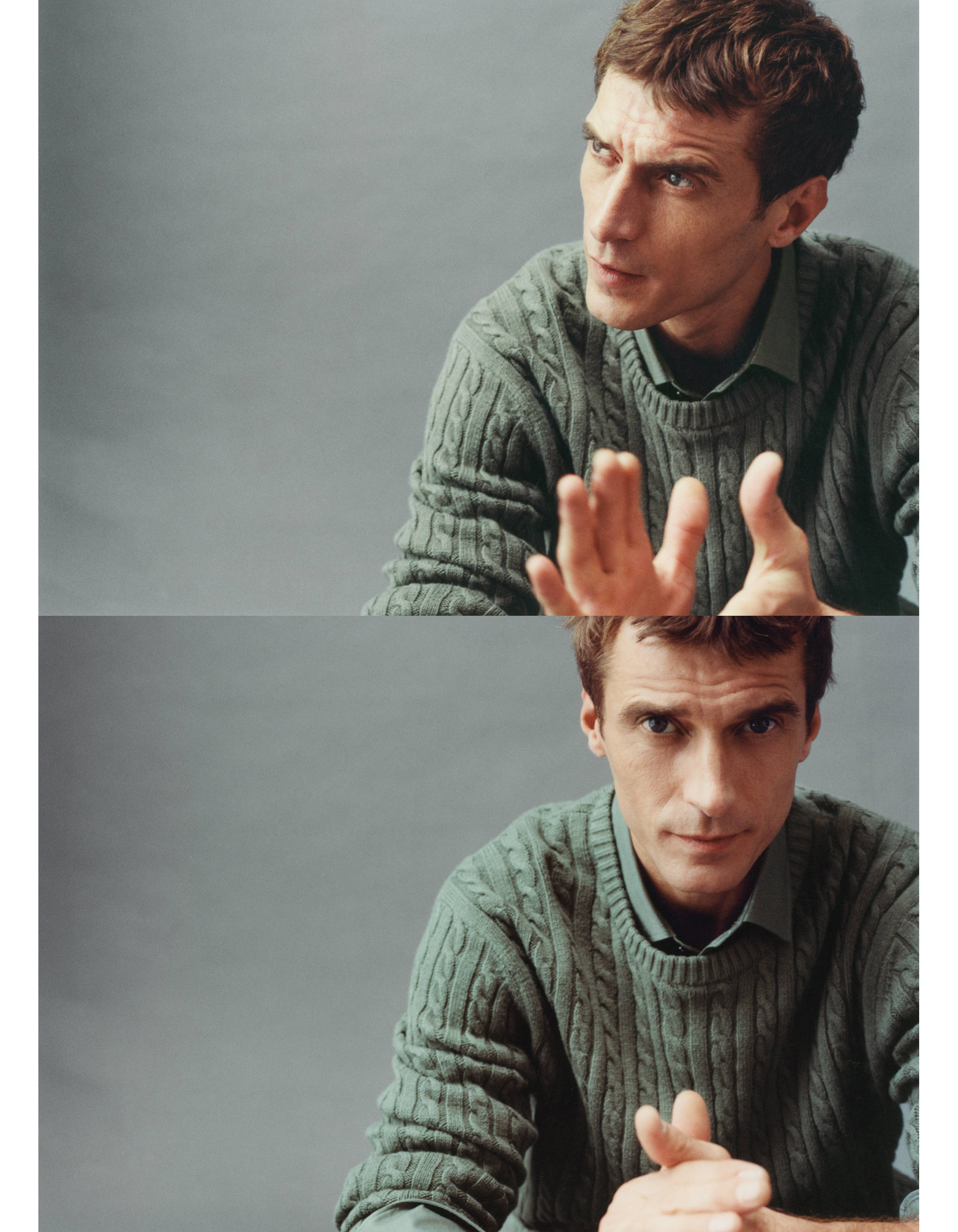 Cable-knit cotton-blend sweater - Details of the article 3