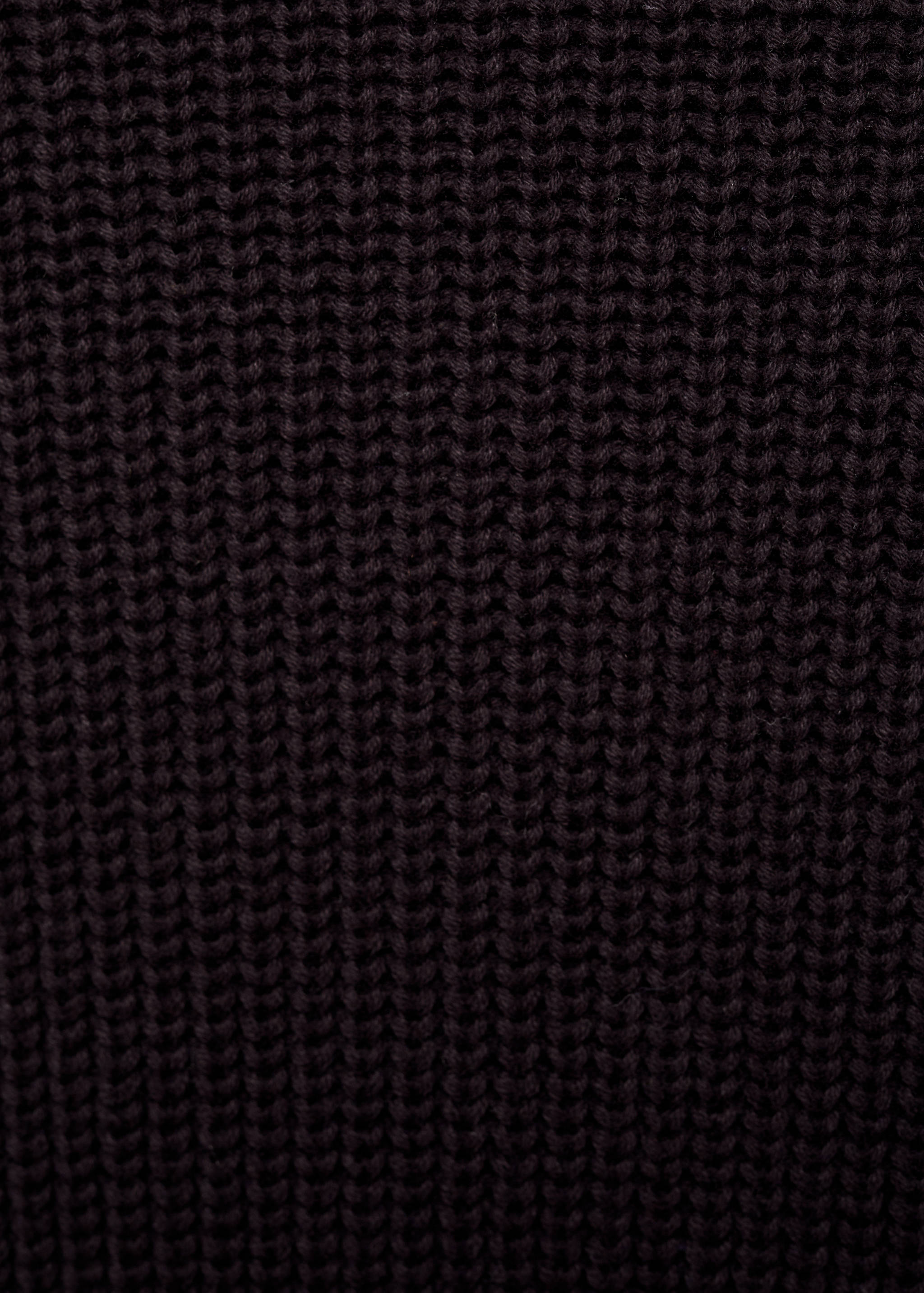 罗纹棉质针织毛衣 - null