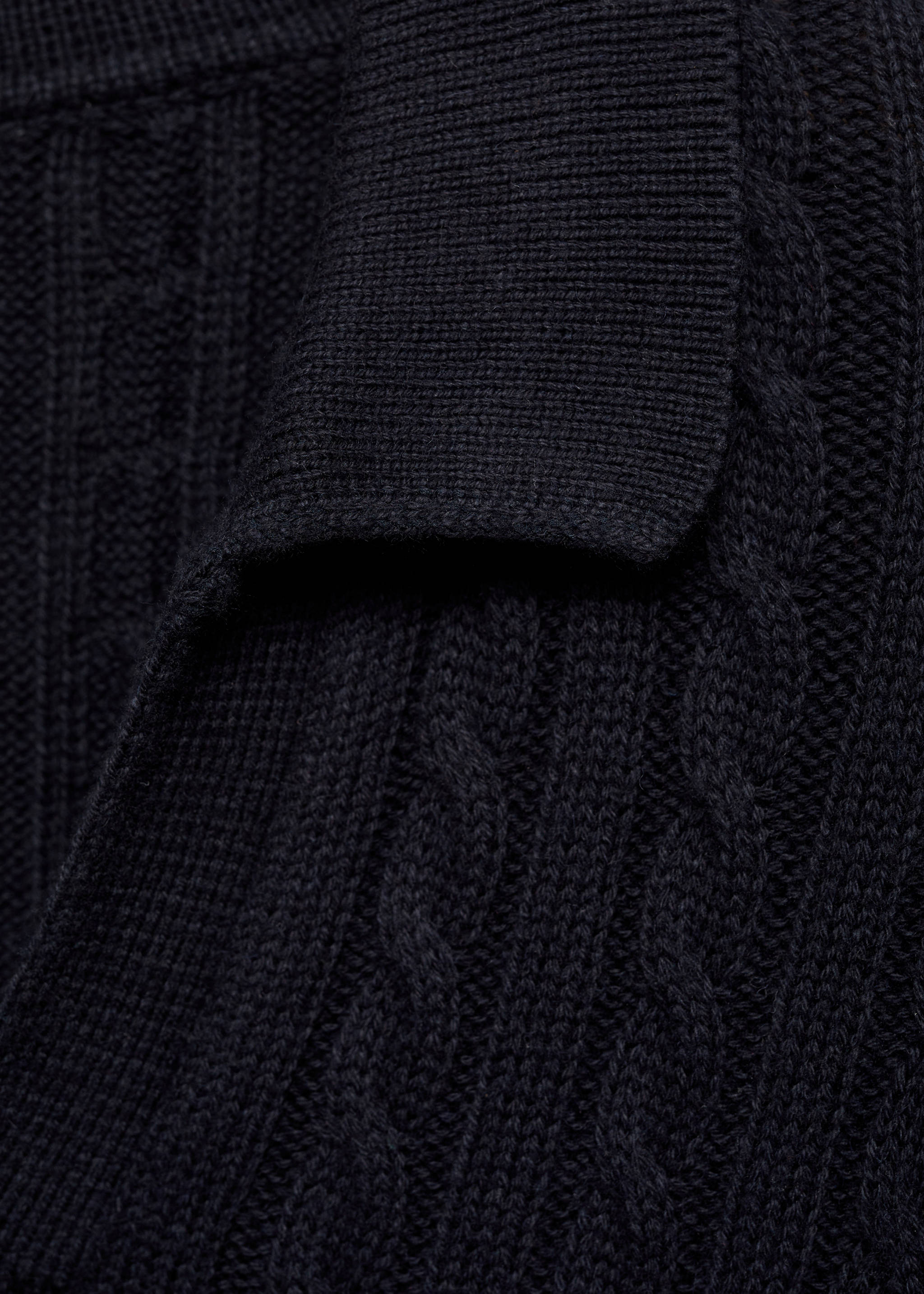 Medium braided-knit polo sweater - Details of the article 8