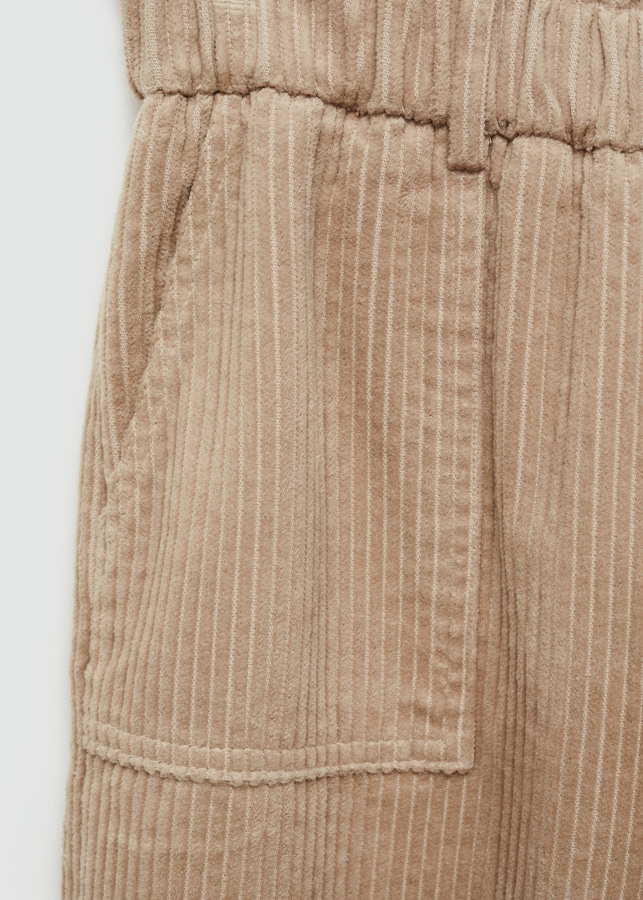 Corduroy culotte trousers with pockets - Details of the article 0