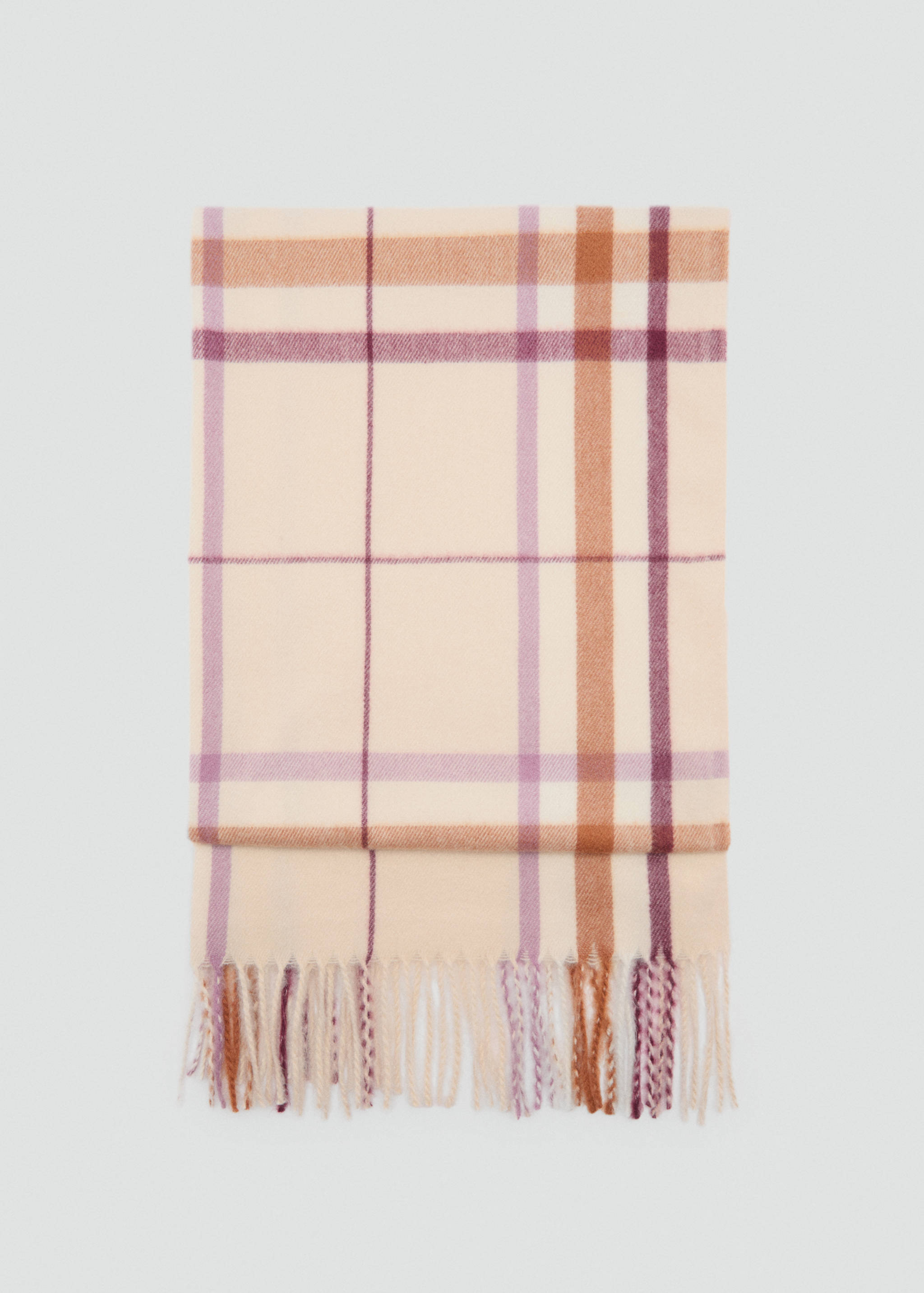 Bufanda cuadros terminaciones flecos - Artículo sin modelo