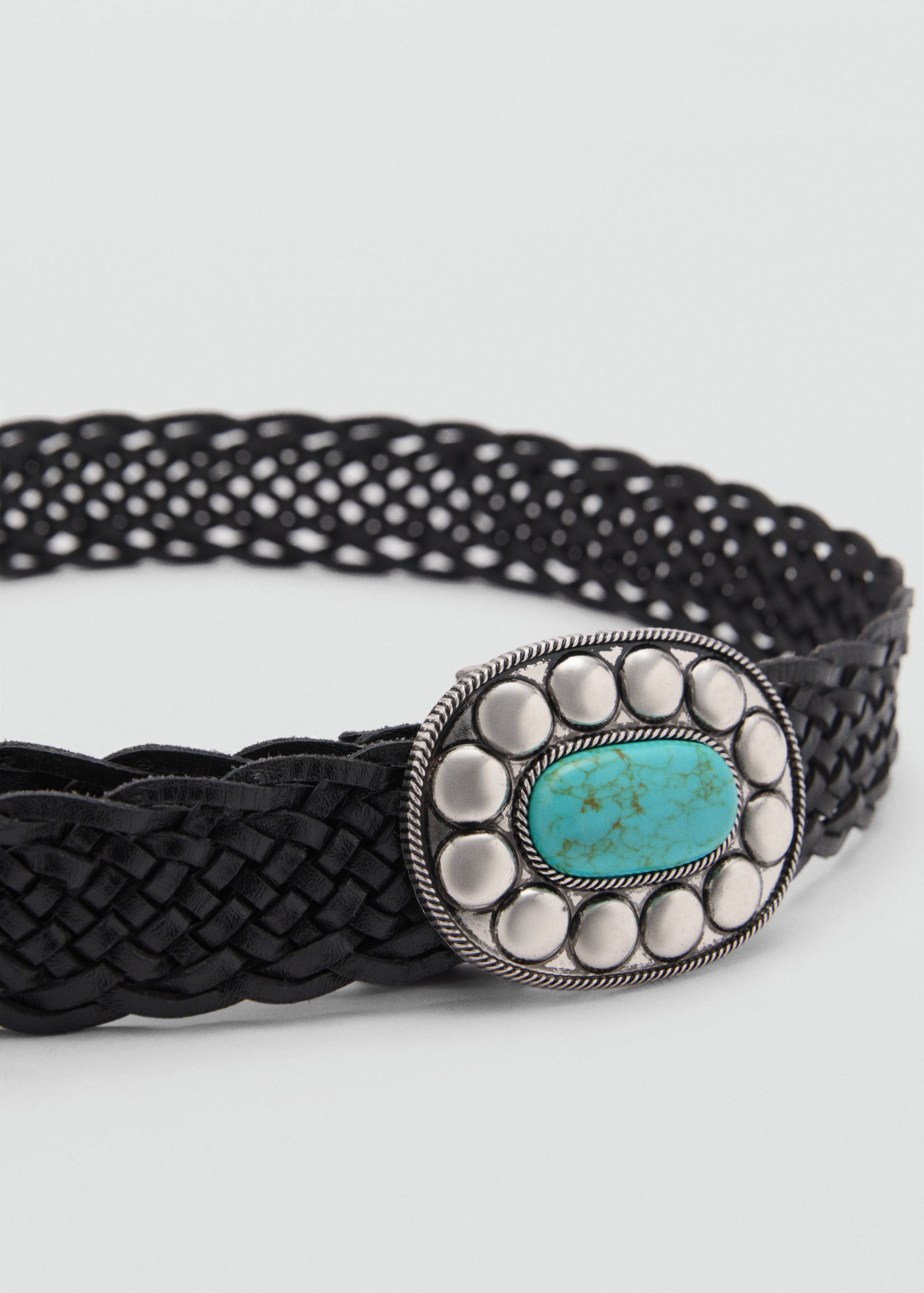 Buckle leather belt - Medium plane