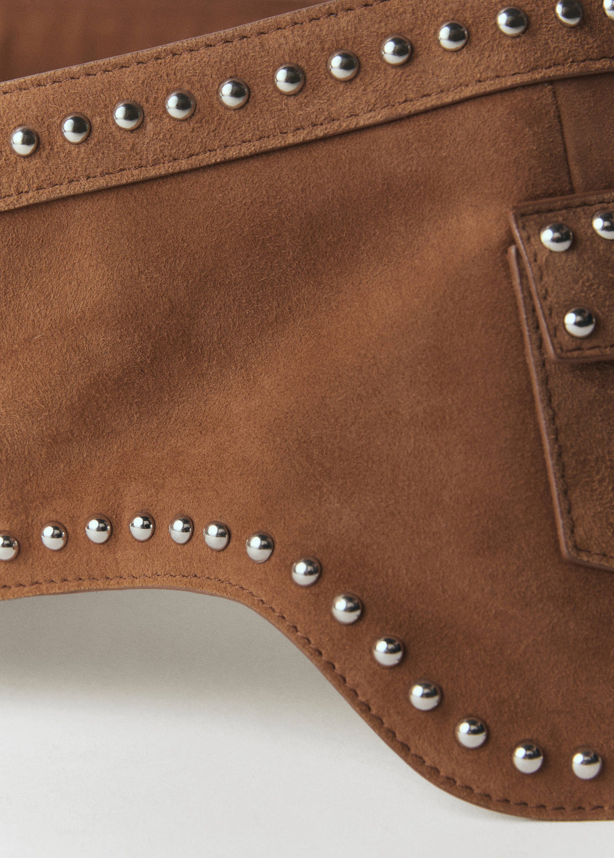 皮革宽腰带 - null