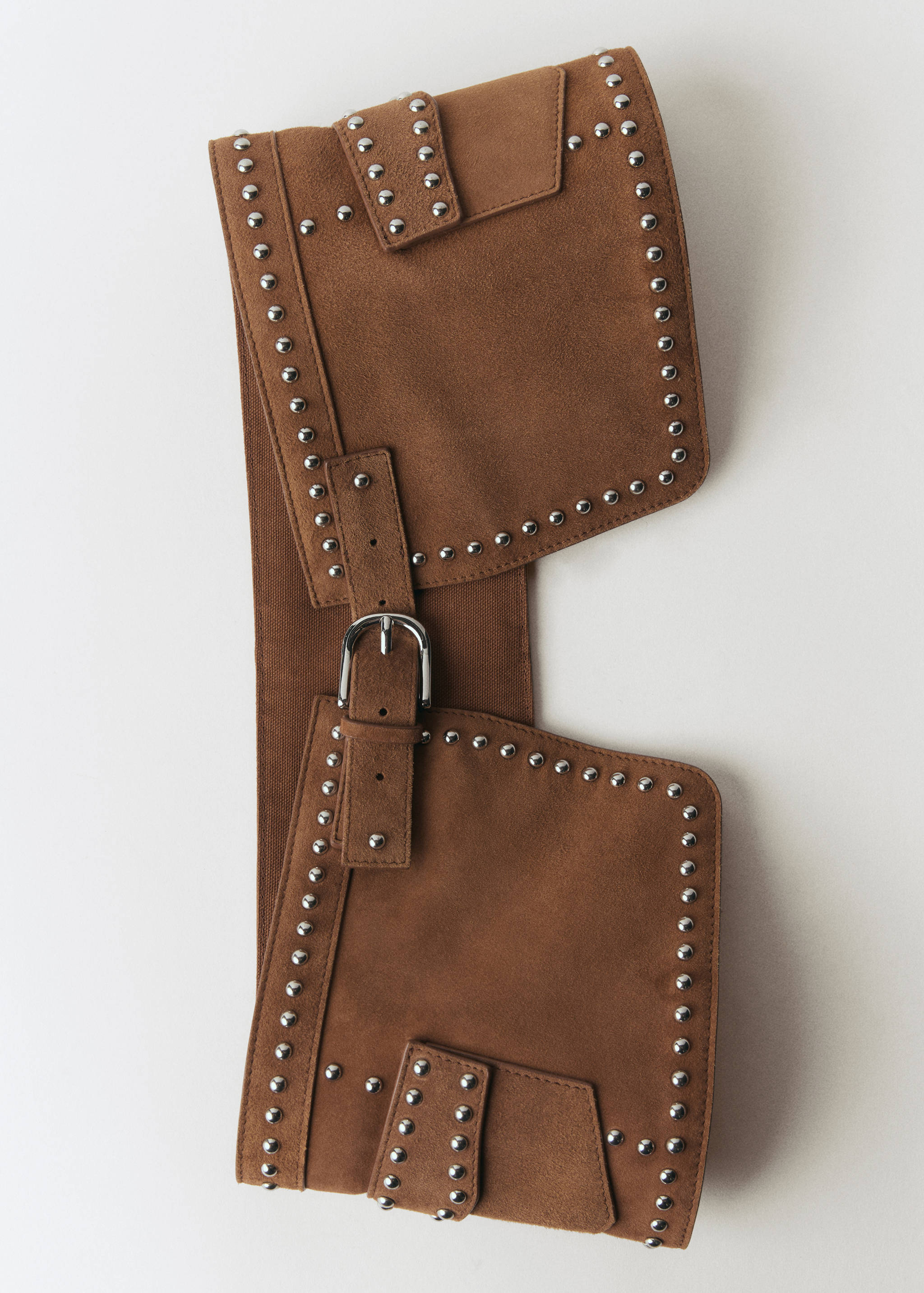 皮革宽腰带 - null