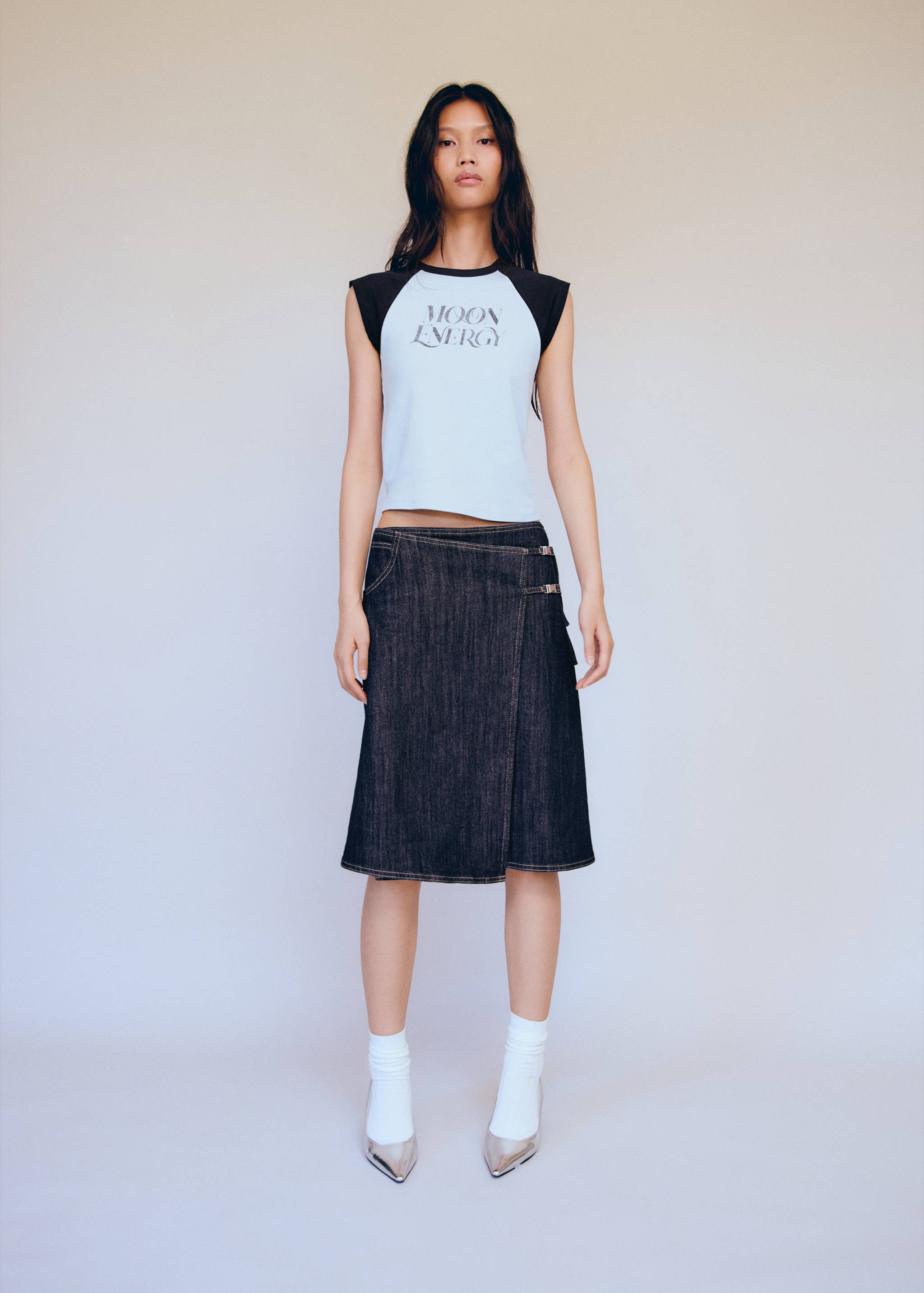 Printed cotton-blend T-shirt - General plane