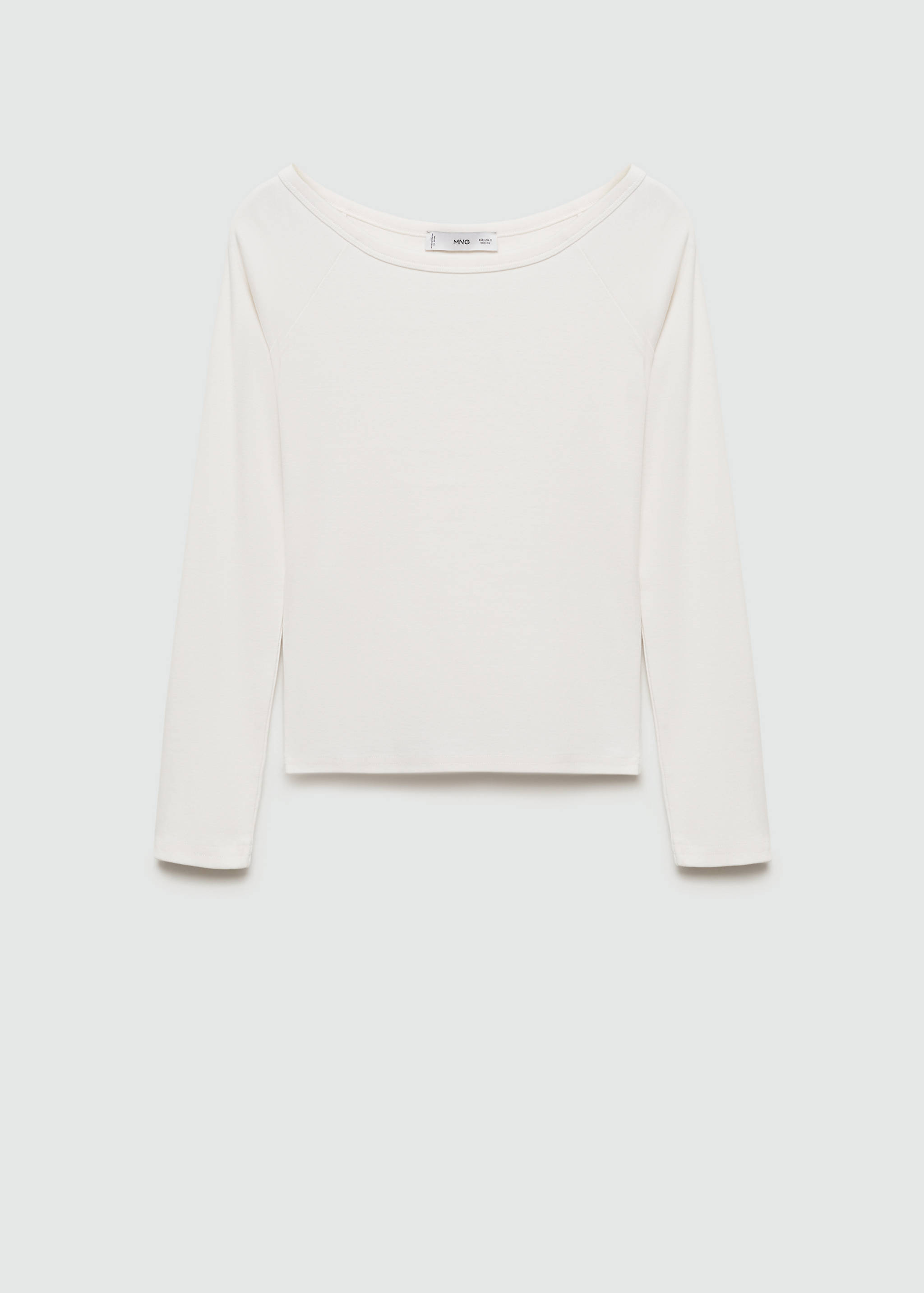 Cotton boat neck t-shirt - Article without model