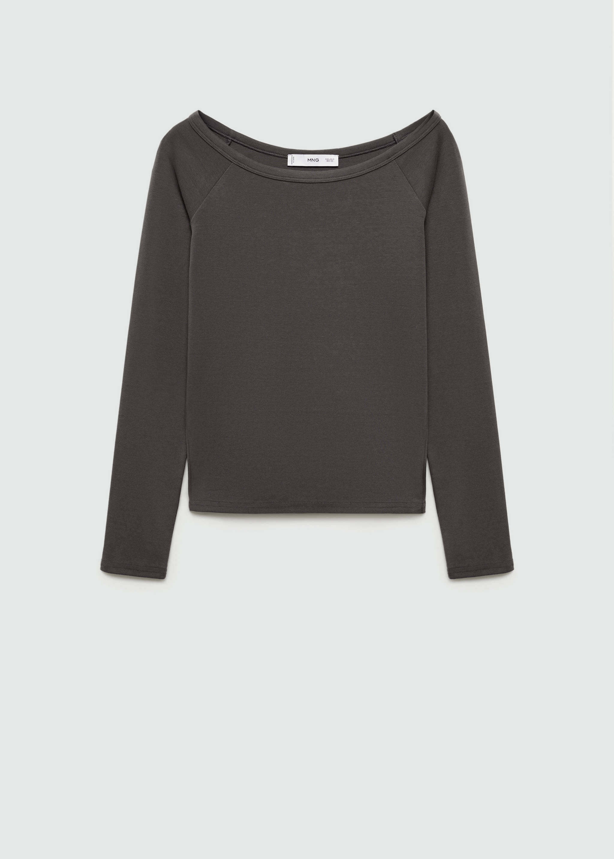 Cotton boat neck t-shirt - Article without model