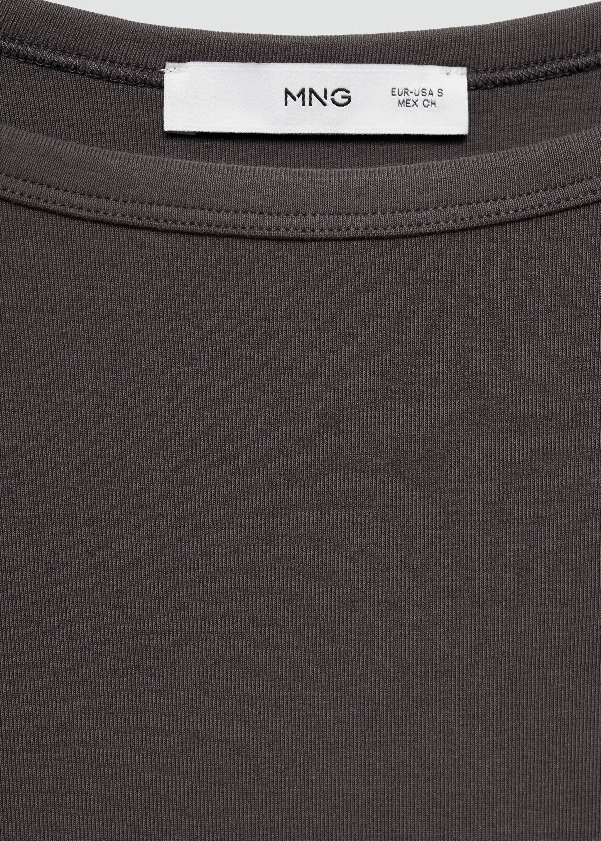Cotton boat neck t-shirt - Details of the article 8