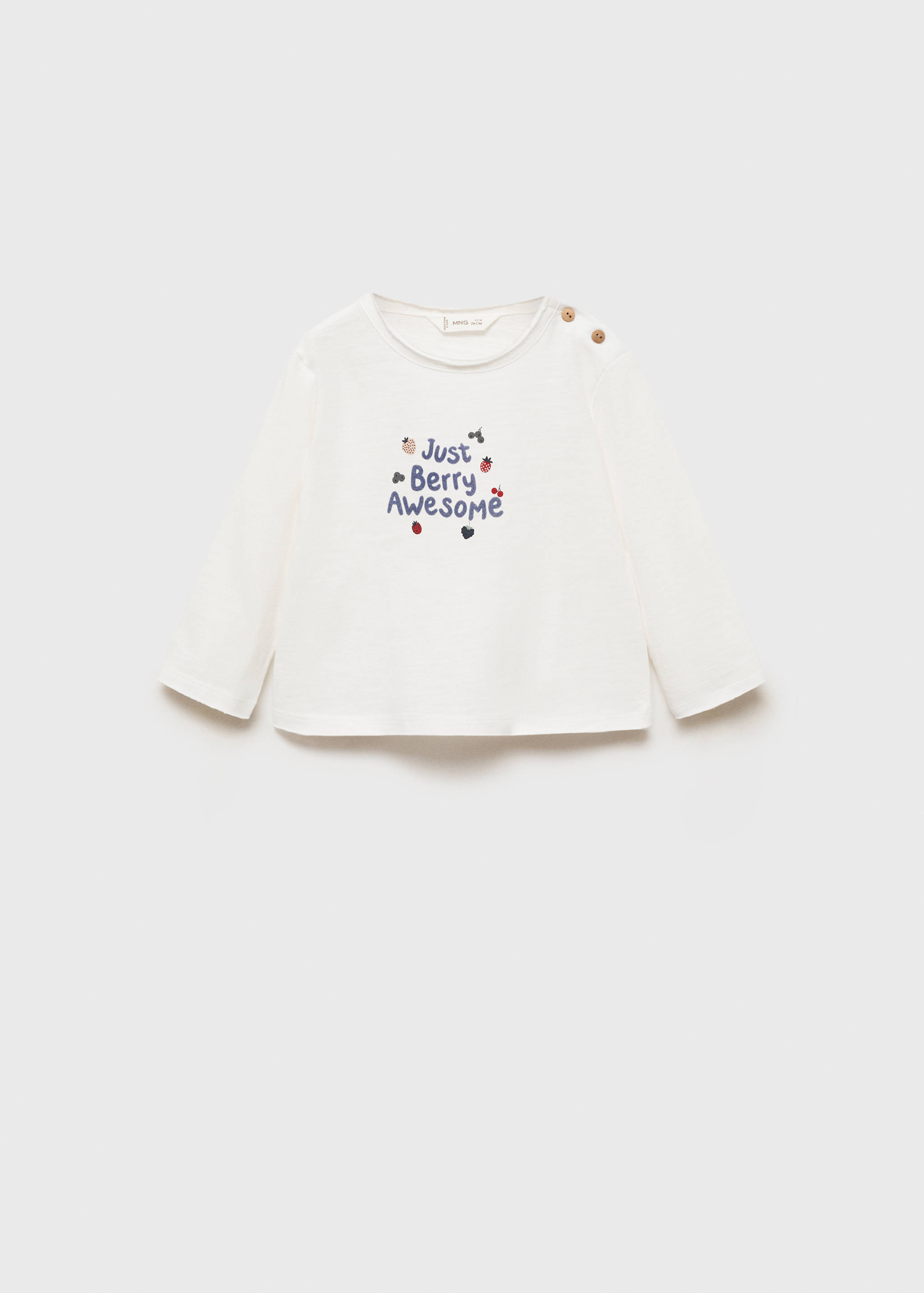 Camiseta manga larga estampado relieve - Artículo sin modelo